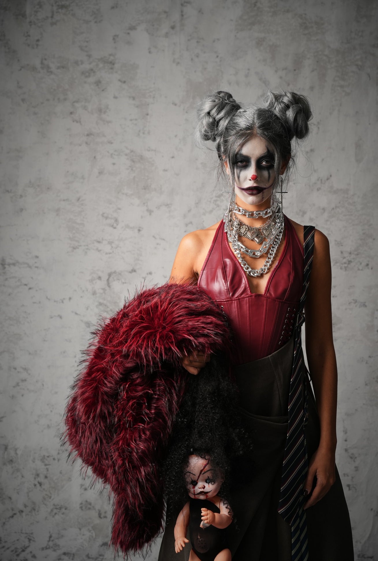 CORSETTO ECOPELLE VIENNA BORDEAUX