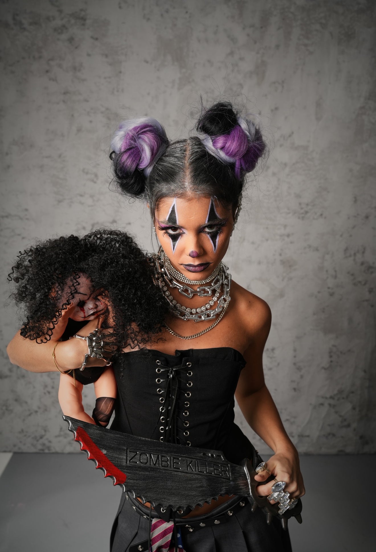 CORSETTO STRINGHE LUCIFER NERO