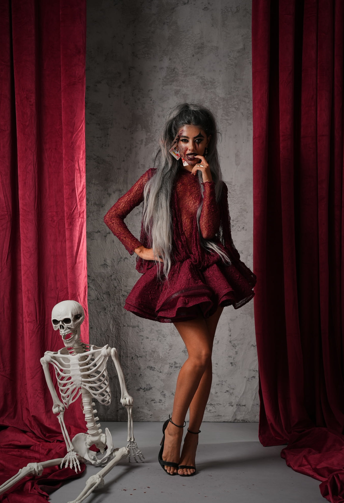 VESTITO BALZE + MAGLIETTINA VELATA DYNA 2.0 BORDEAUX