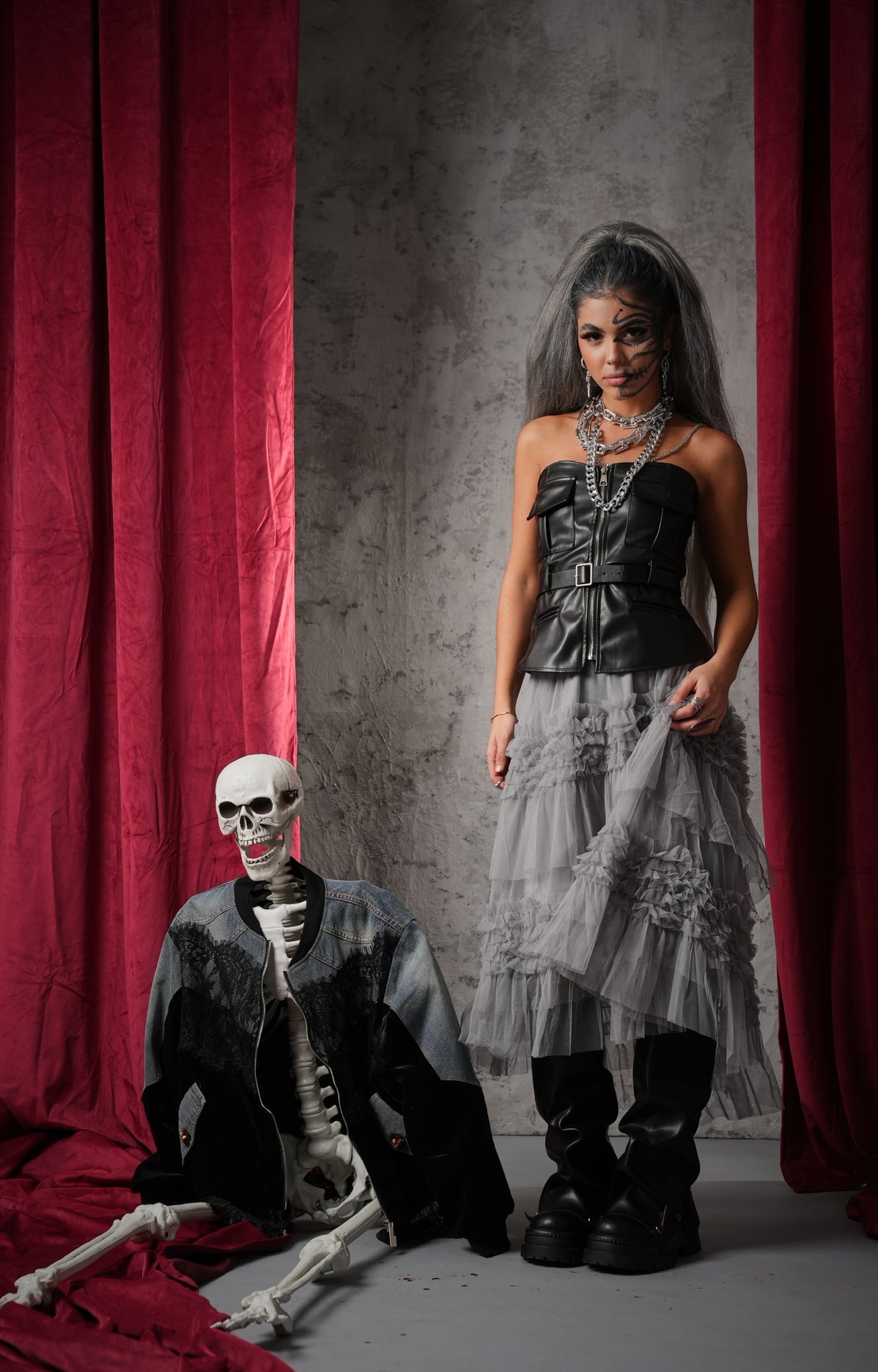 CORSETTO ECOPELLE GHOSTY NERO