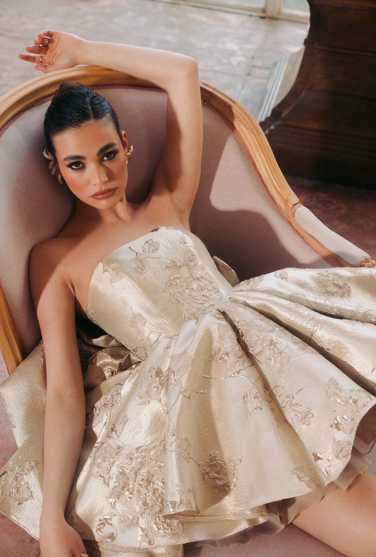 Vestito fiocco Giorgia jacquard