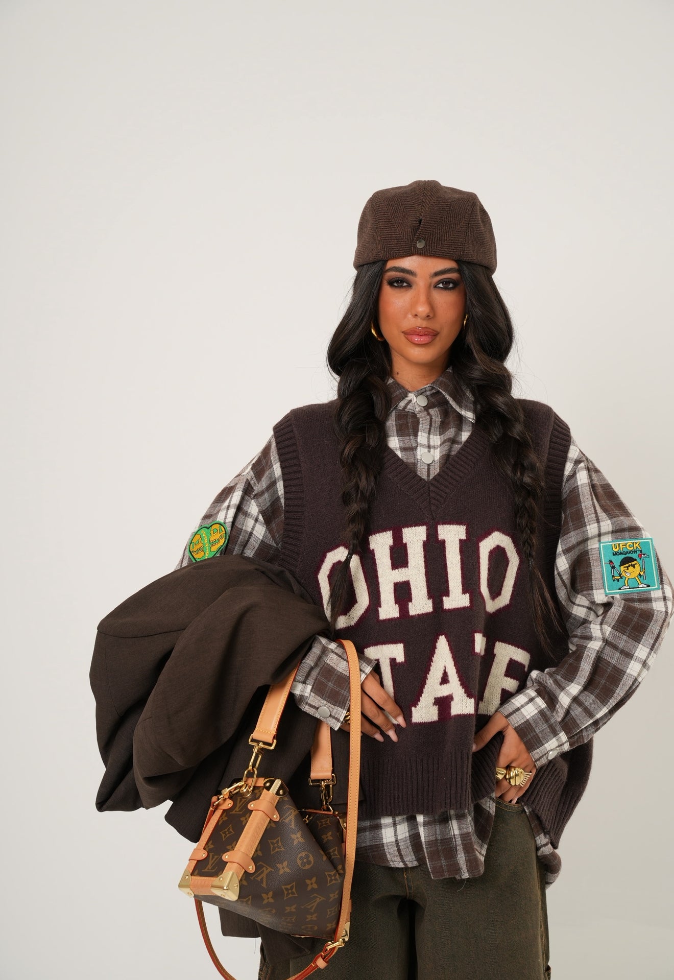 Gilet Ohio State marrone