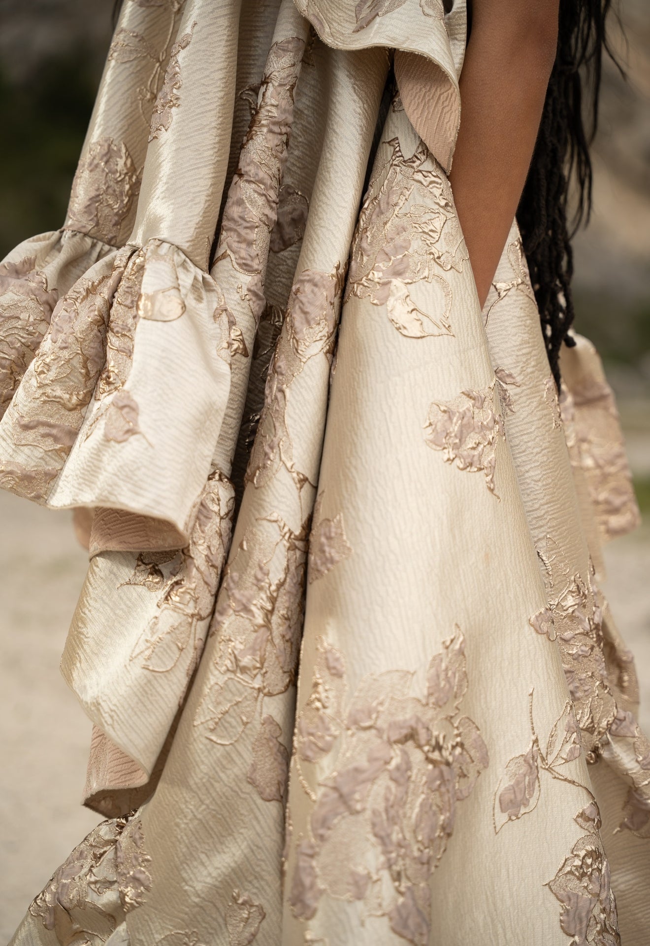 Vestito monospalla Lacrimosa jacquard