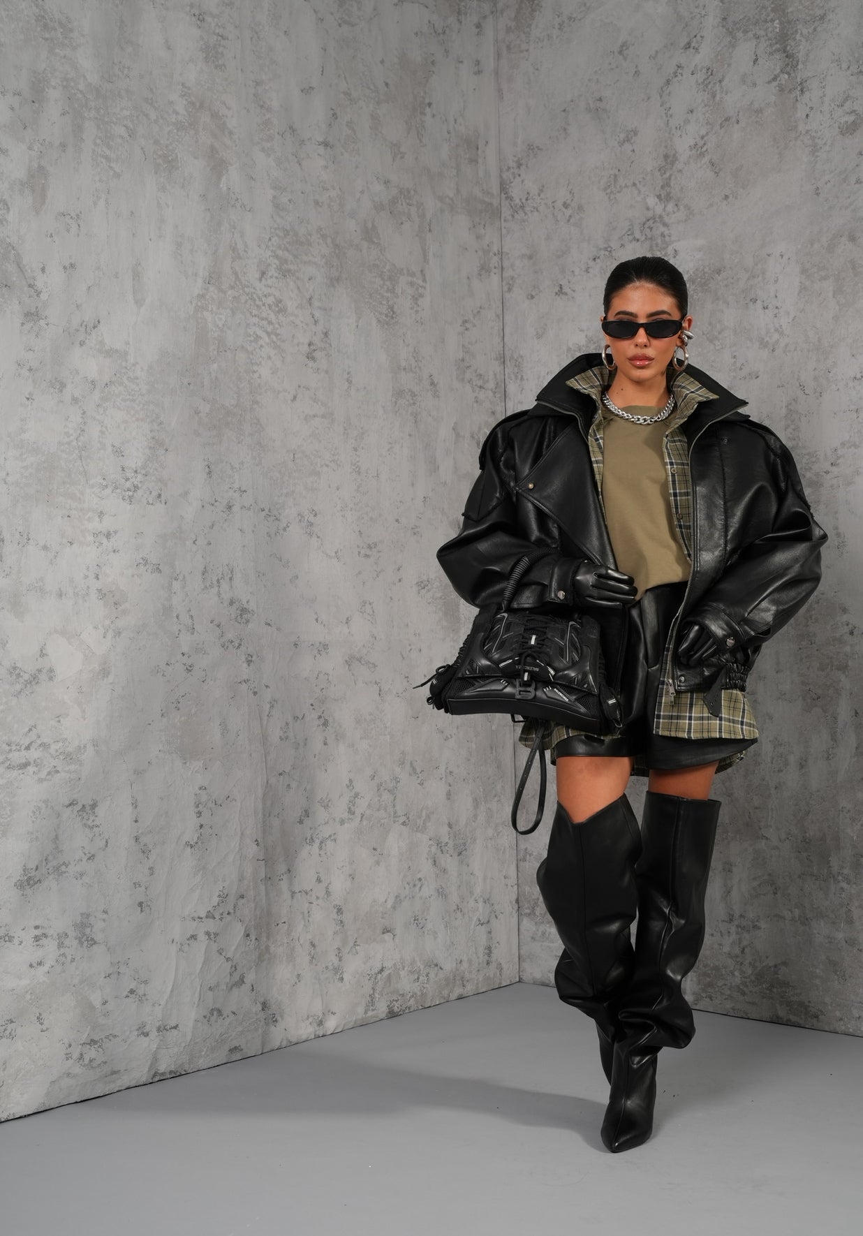 SHORTS ECOPELLE GOSSIP GIRL NERI