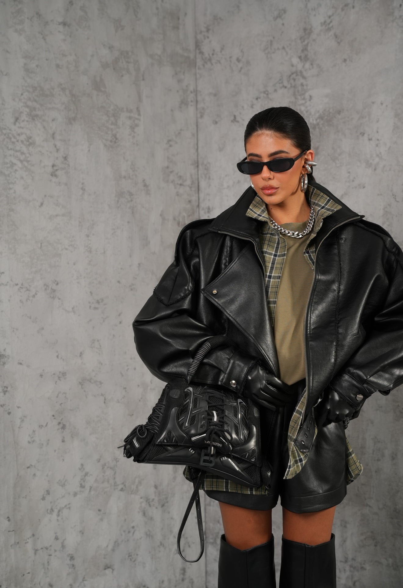 Bomber ecopelle Urban nero
