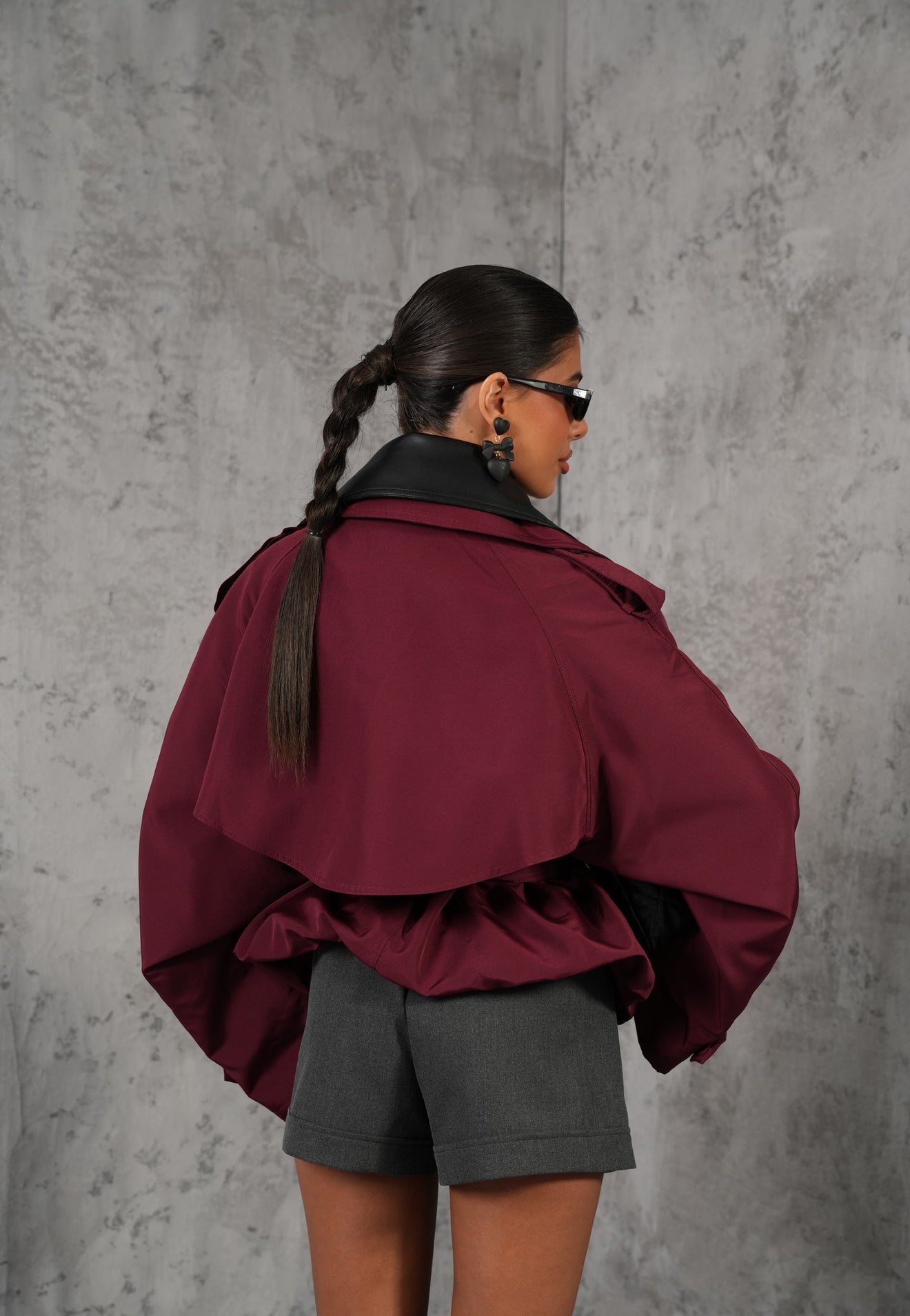 Trench ecopelle Viktoria bordeaux