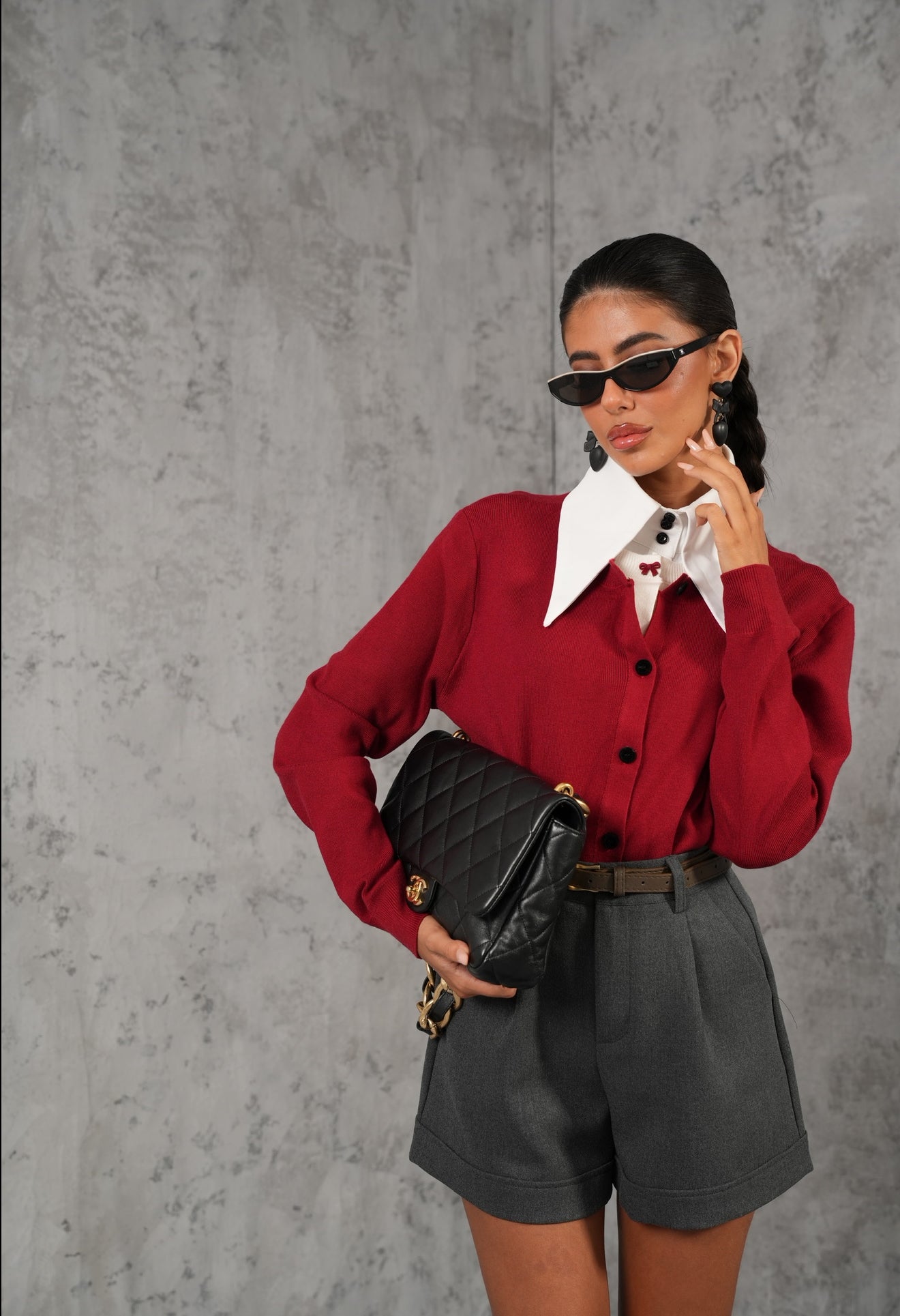 Cardigan Flake rosso
