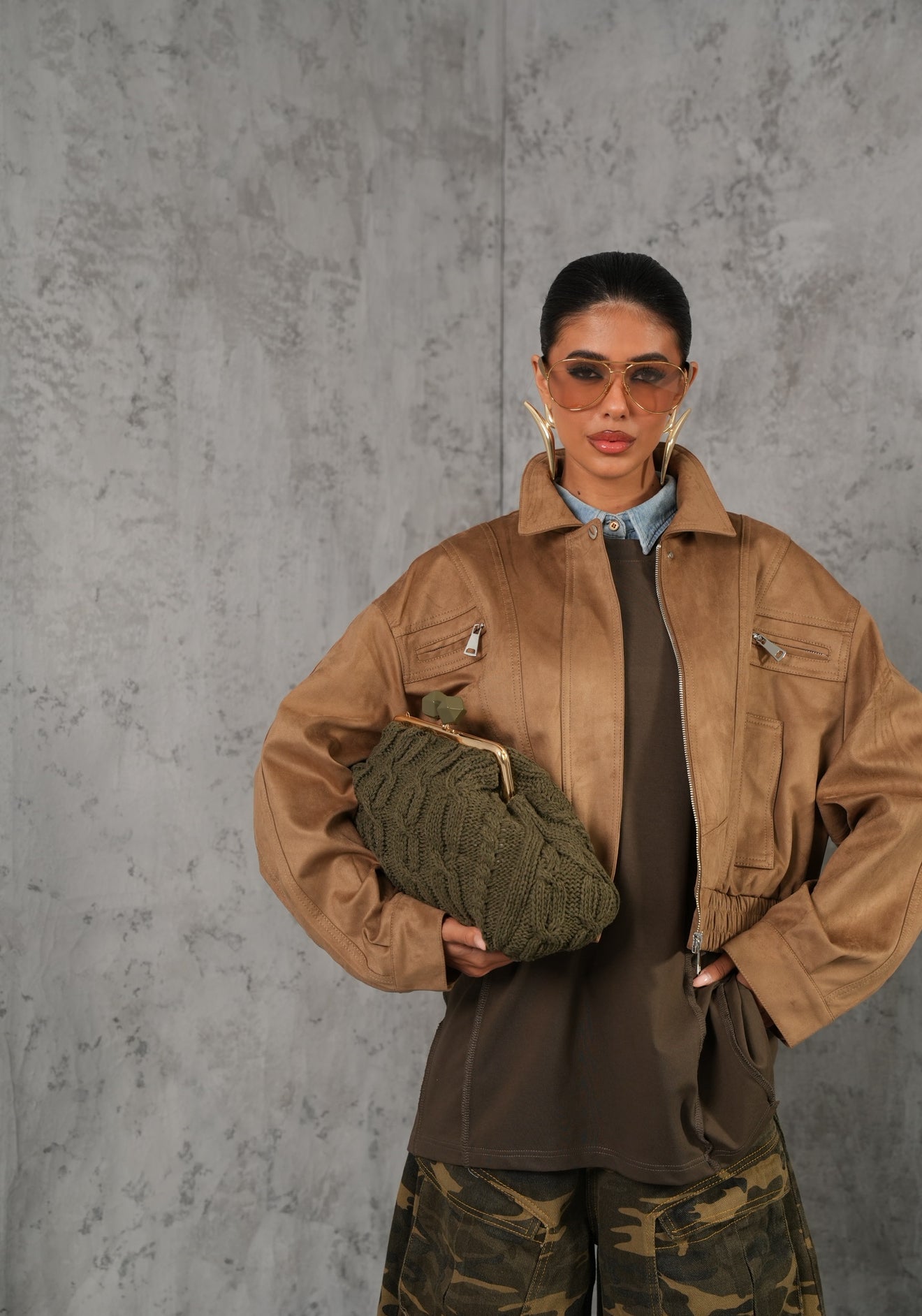 Giubbotto ecocamoscio Morena camel