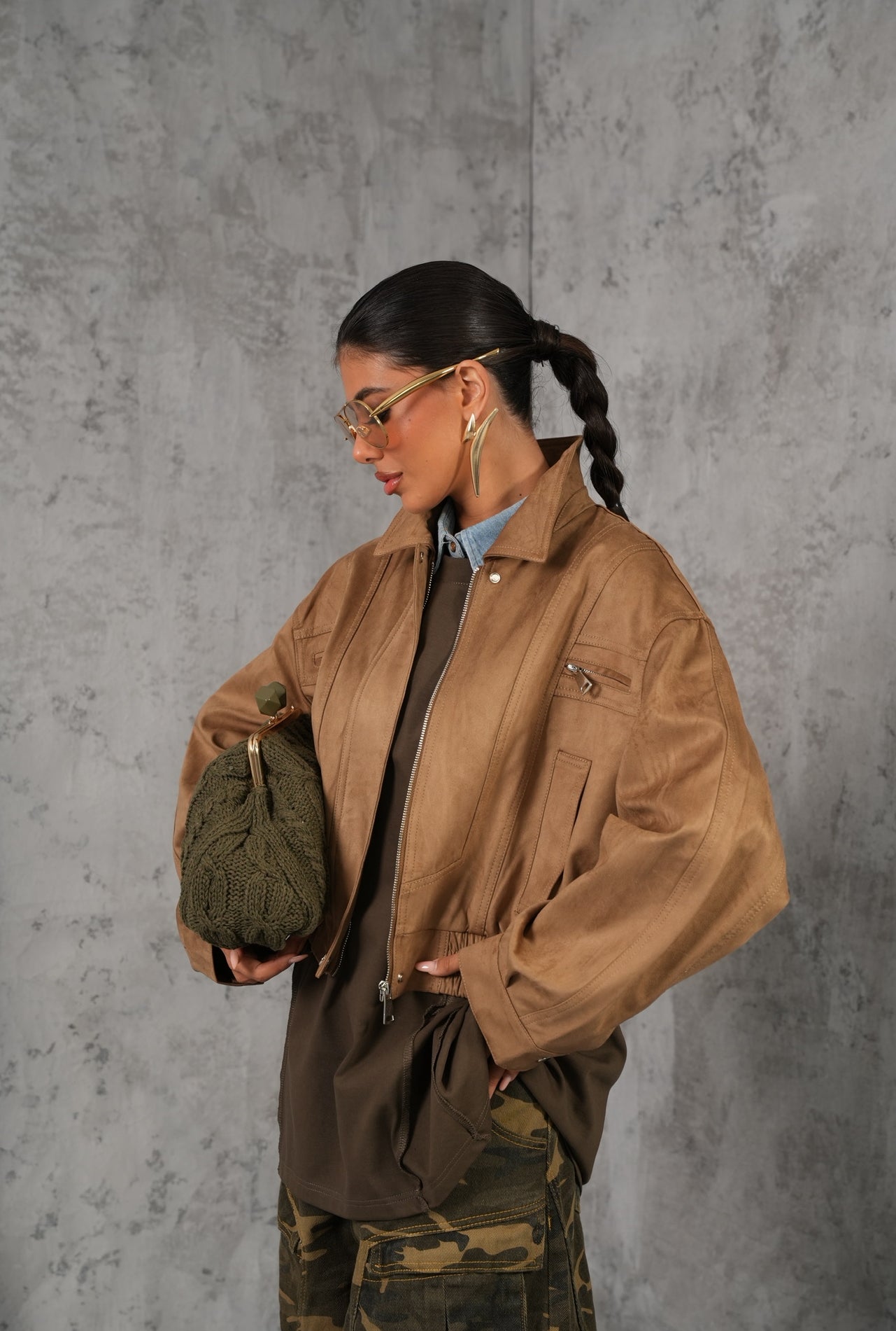 Giubbotto ecocamoscio Morena camel