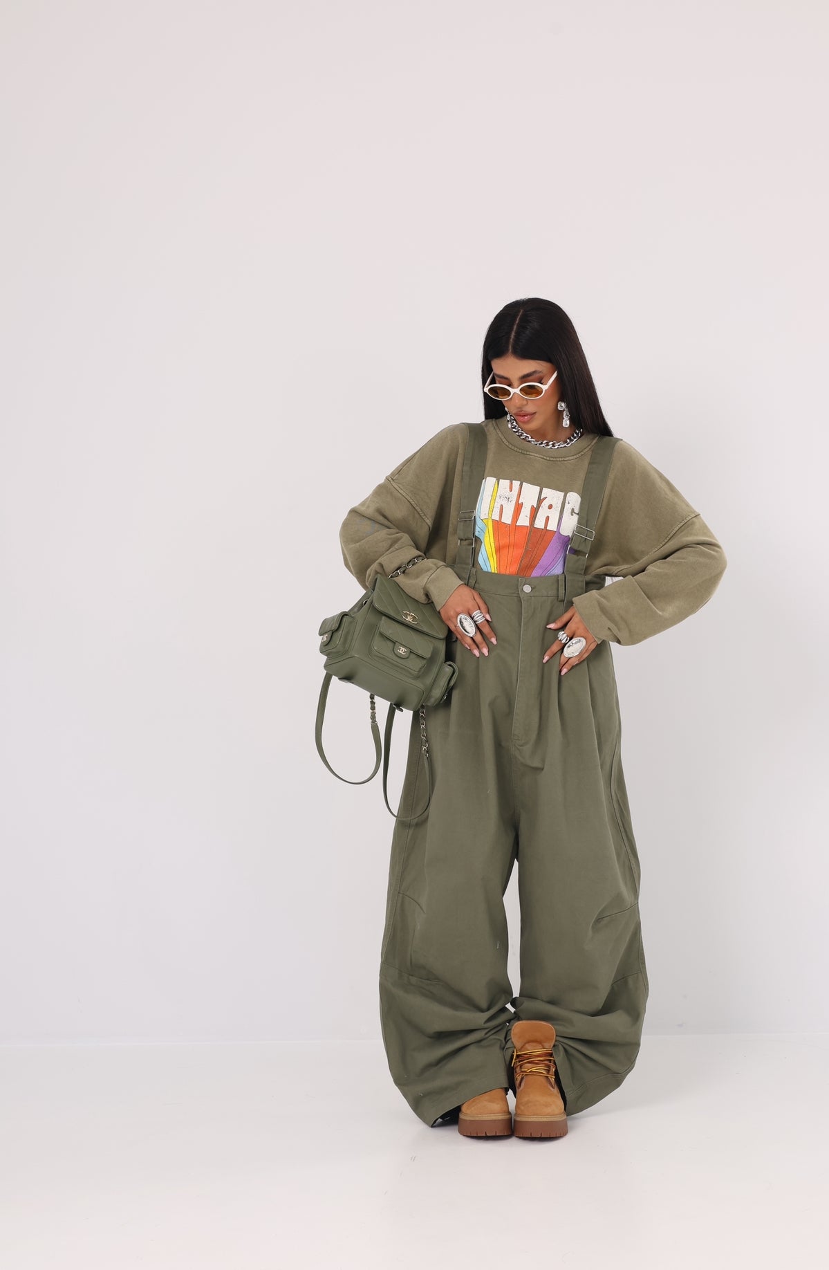 Salopette Vincent verde militare