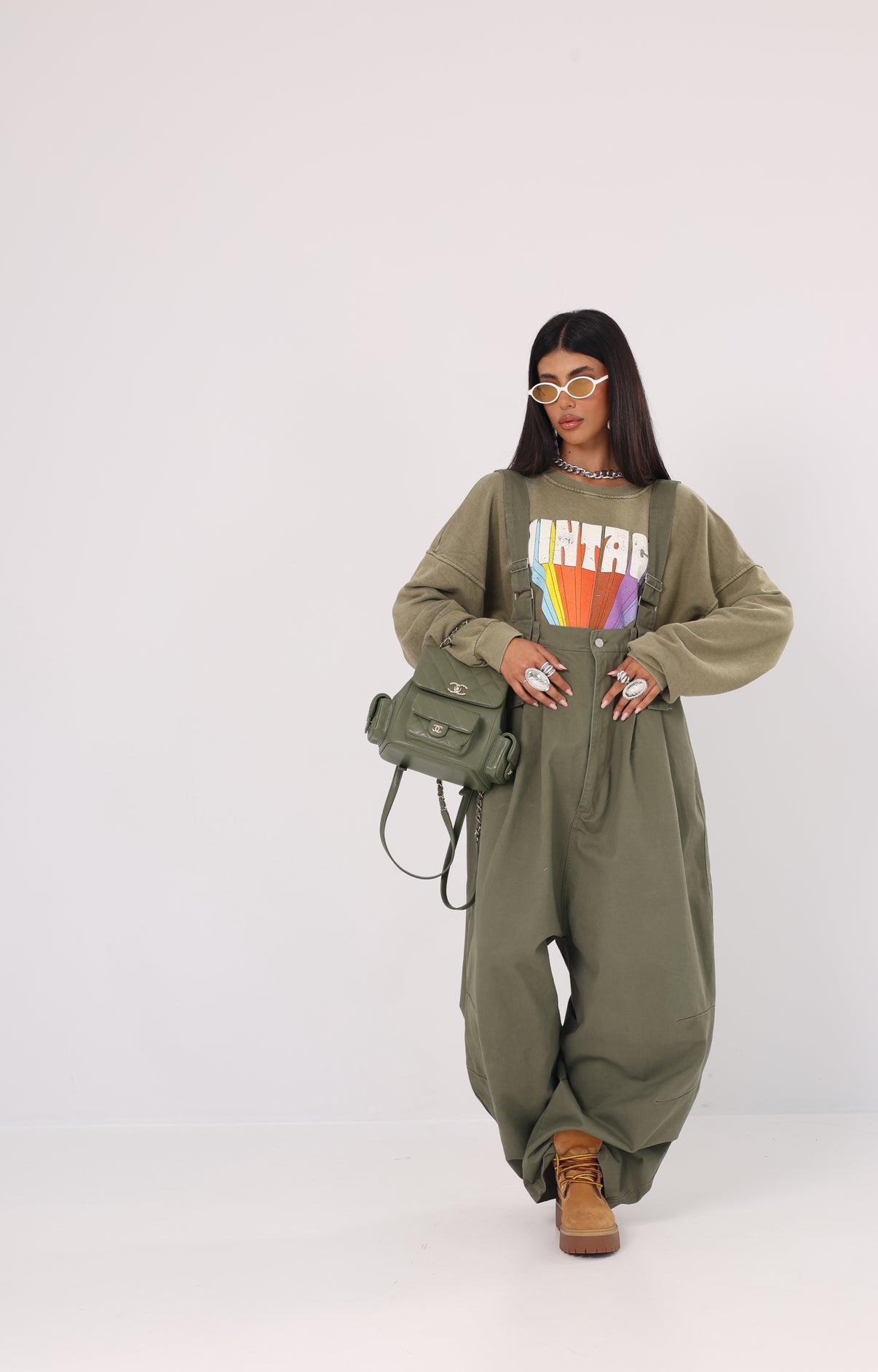 Salopette Vincent verde militare