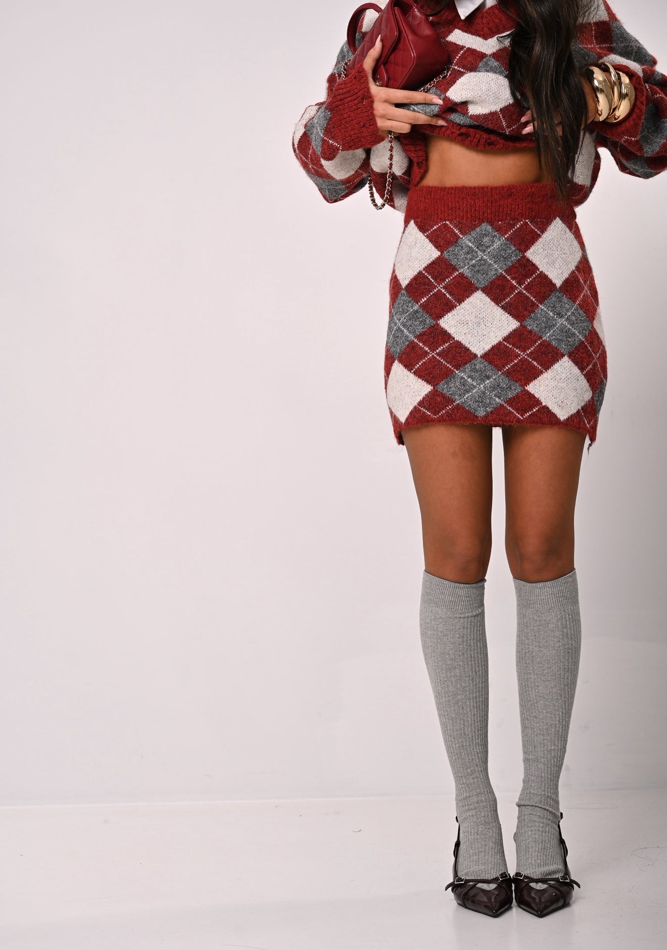 COORDINATO ROMBI BORDEAUX