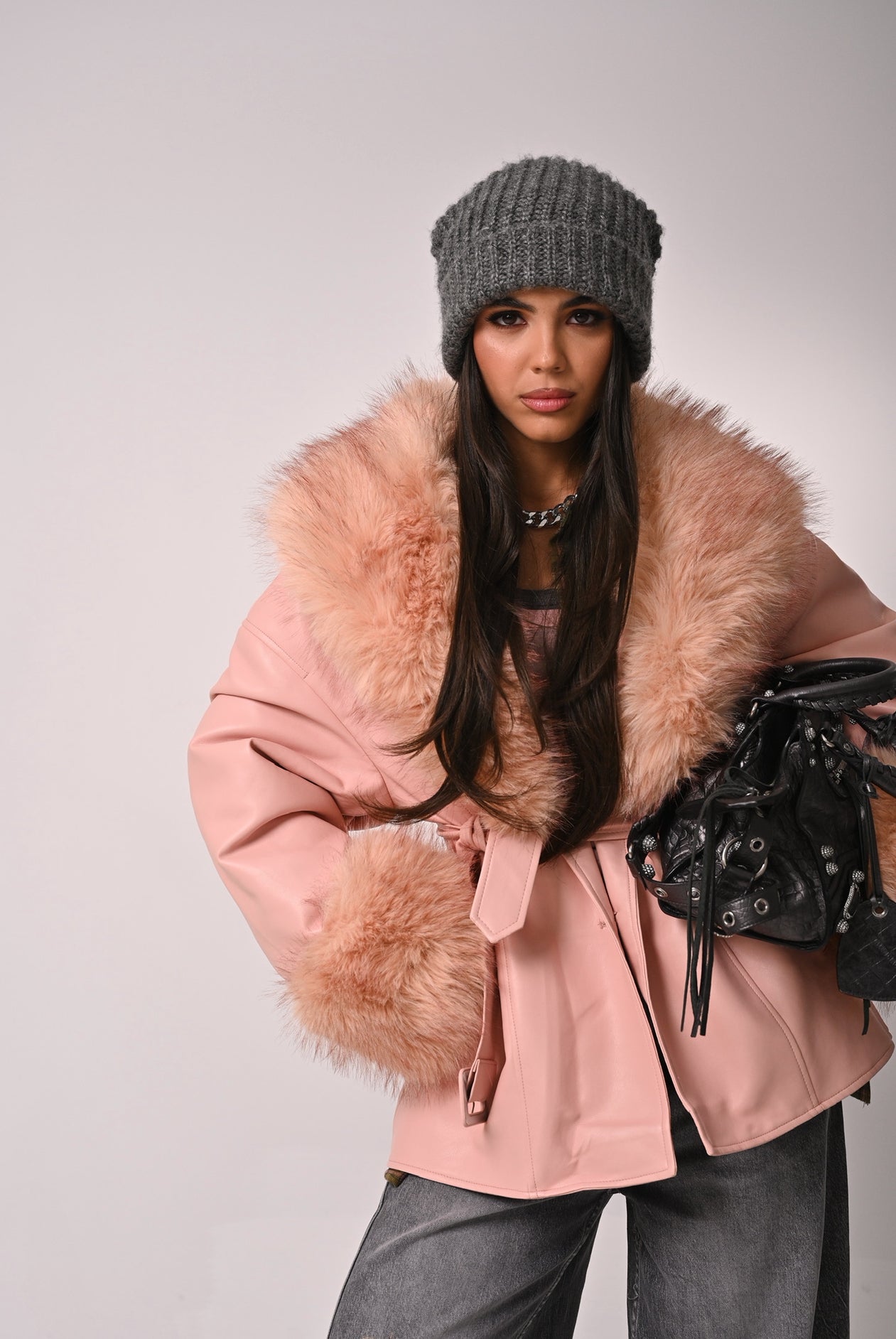 GIUBBINO ECOPELLE VICTORIA ROSA