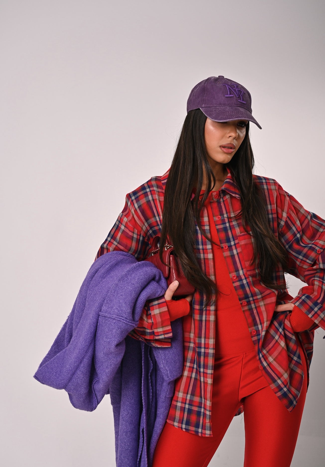 CAMICIA TARTAN ALOHA ROSSA/BLU