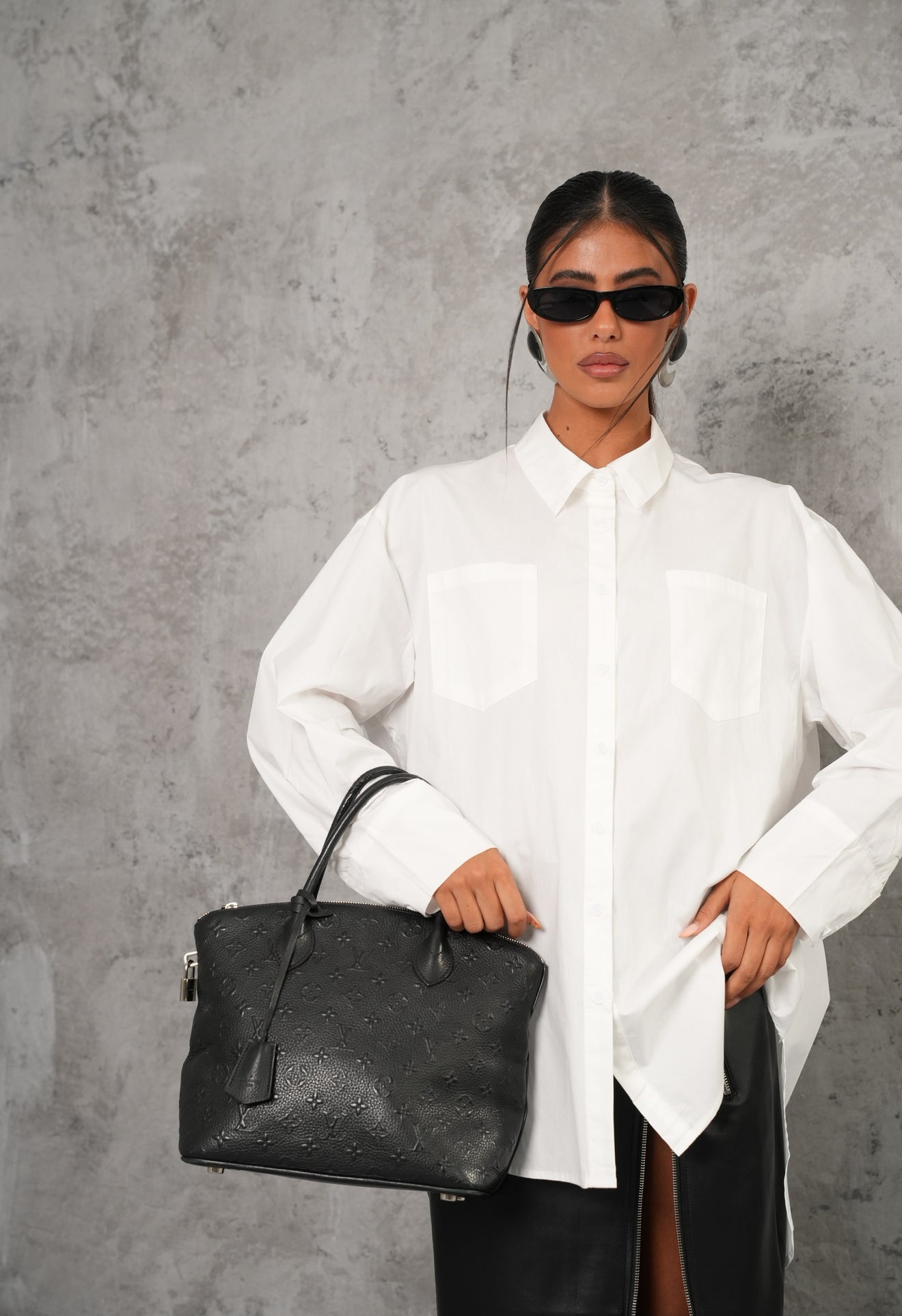 Camicione Asymmetrical bianco