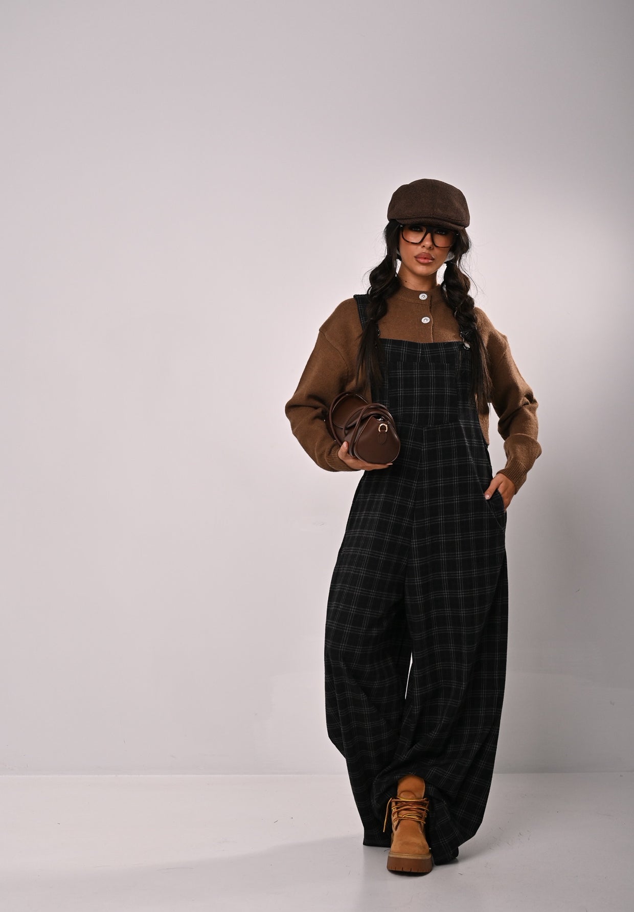 SALOPETTE TARTAN KAORI BLU BY LUMINA