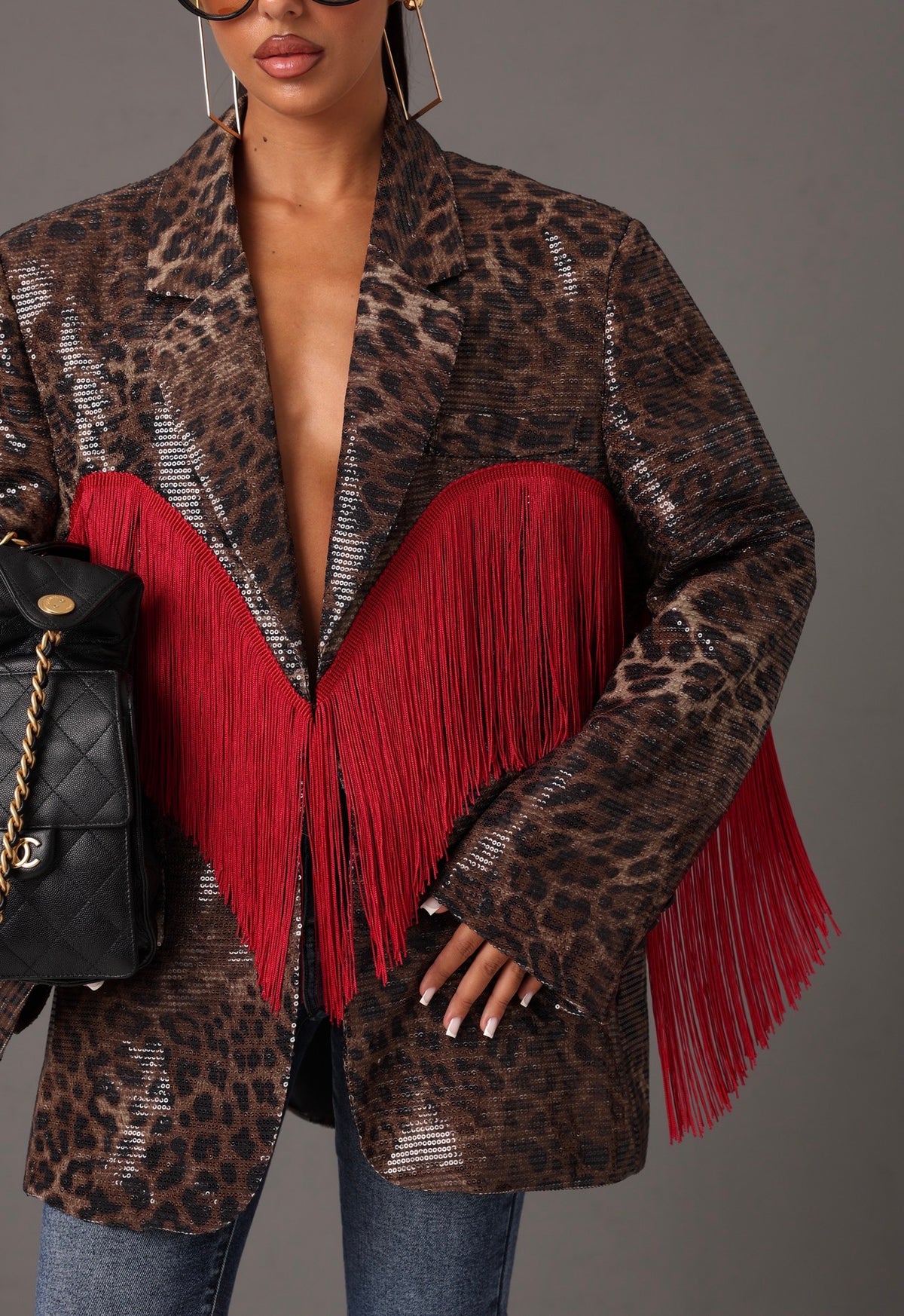 BLAZER PAILLETTES LUCILLA LEOPARDATO BY LUMINA