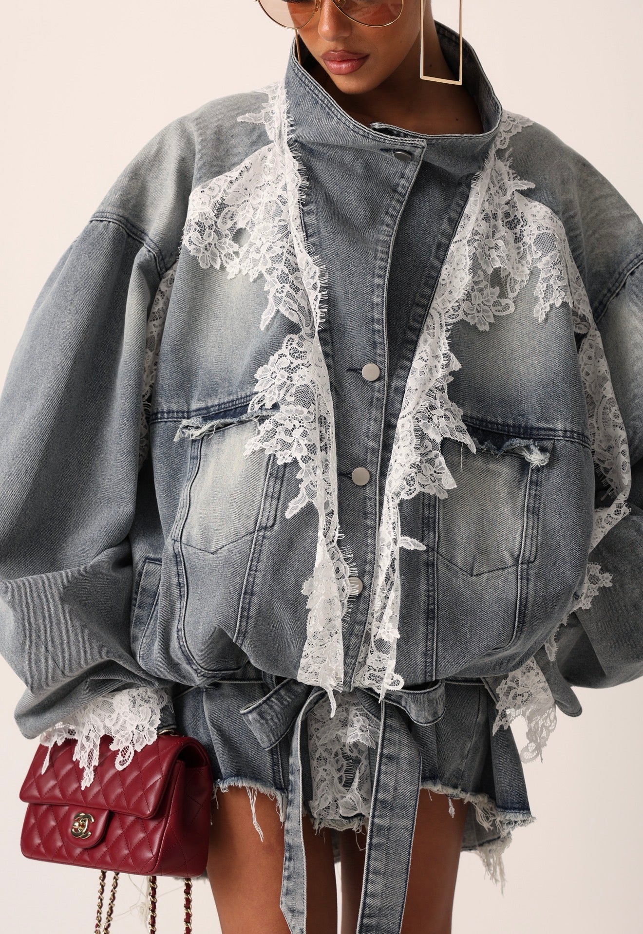 GIACCA PIZZO MADISON DENIM