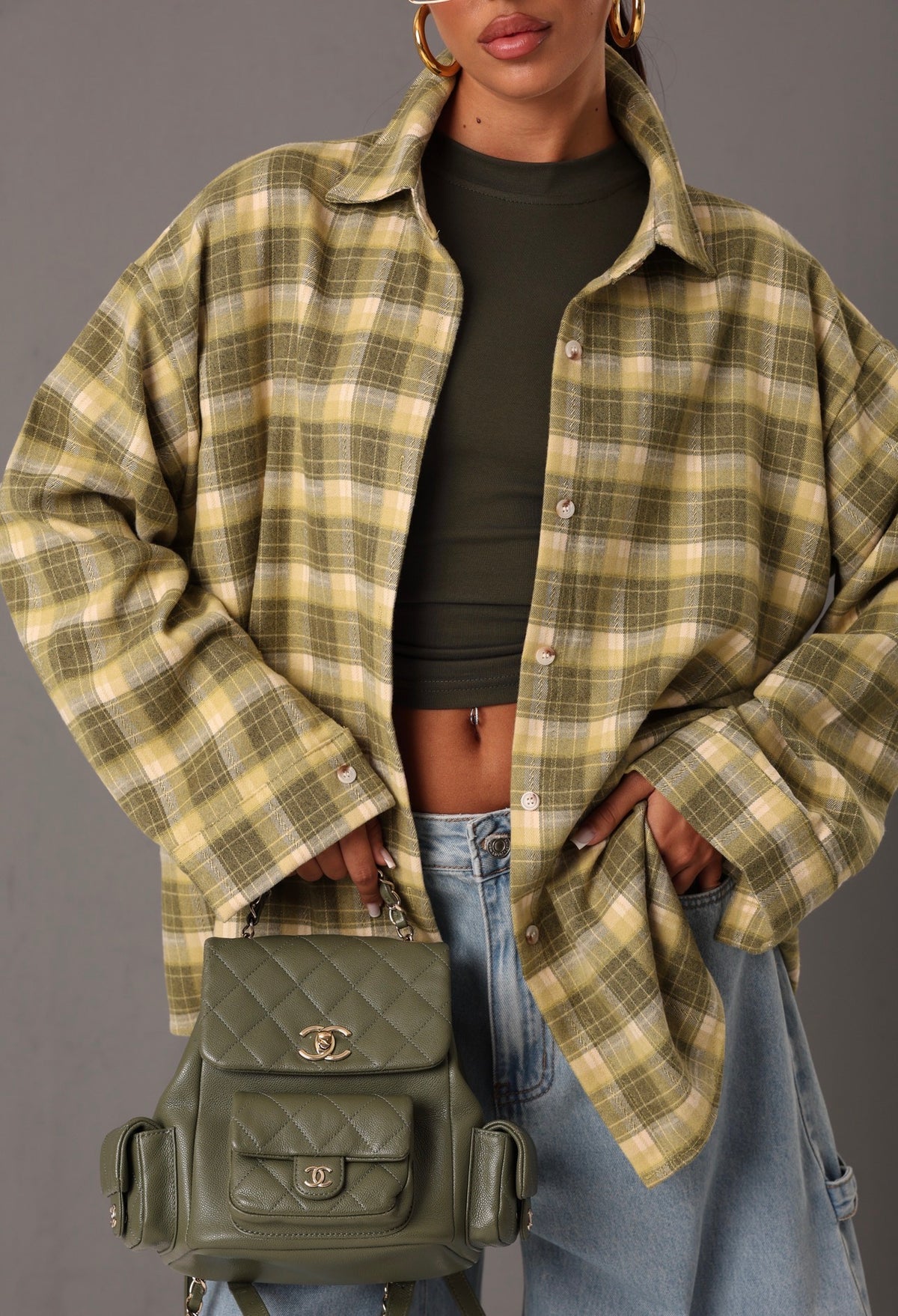 CAMICIA TARTAN REPLICA VERDE/PANNA