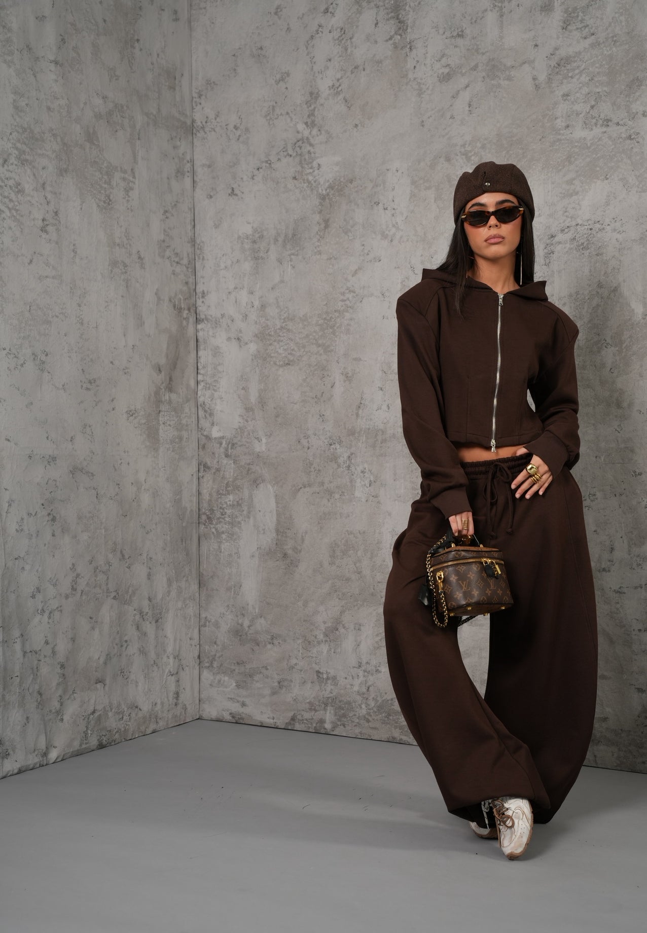 Felpina crop Svea marrone By Lumina