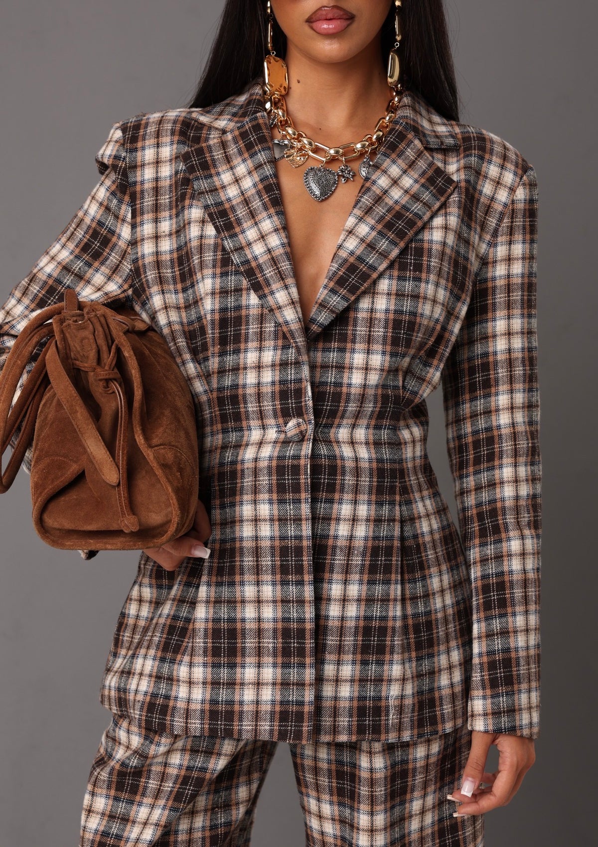 TAILLEUR TARTAN ASPEN BEIGE