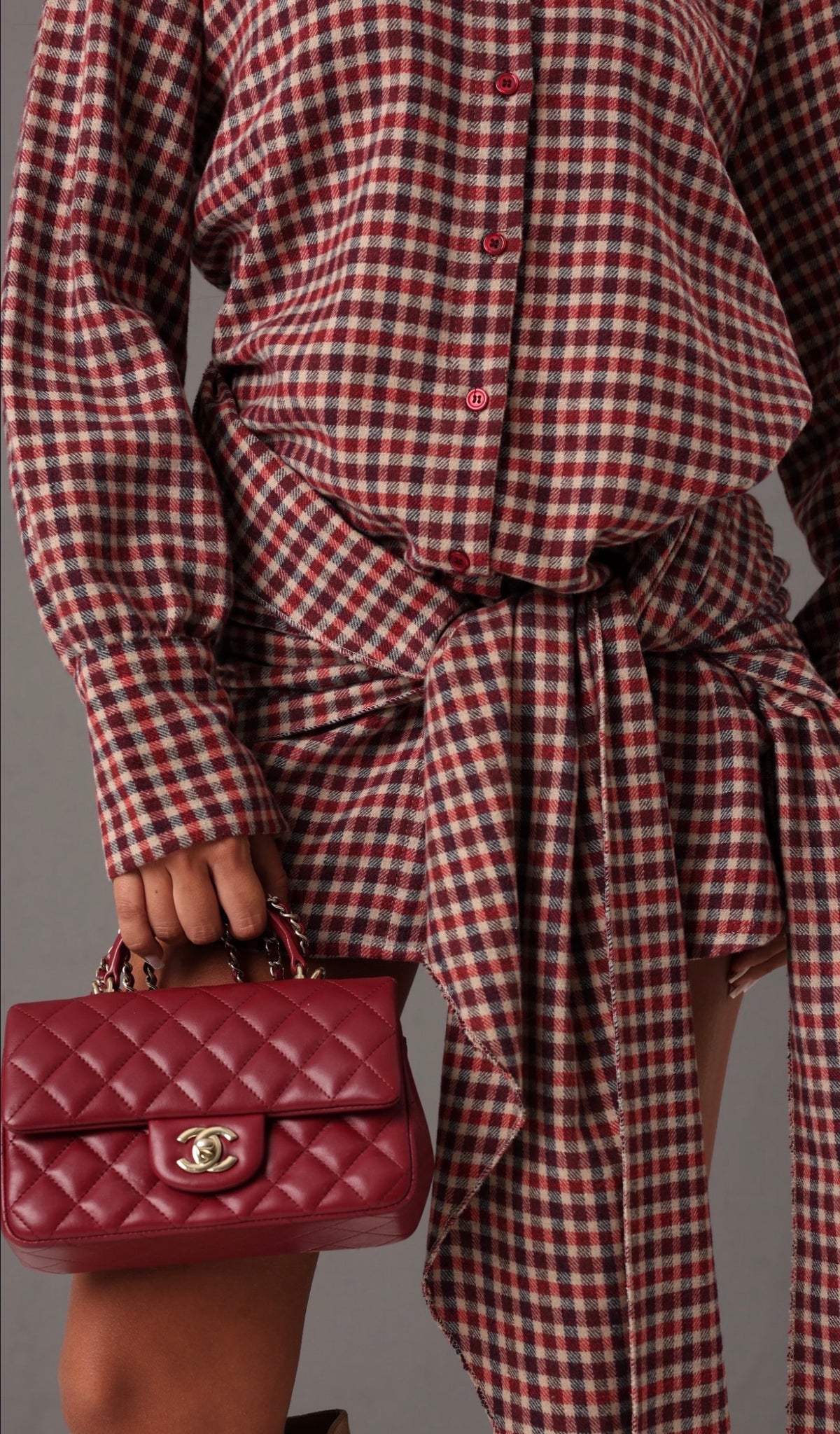 COORDINATO TARTAN BOSTON BORDEAUX