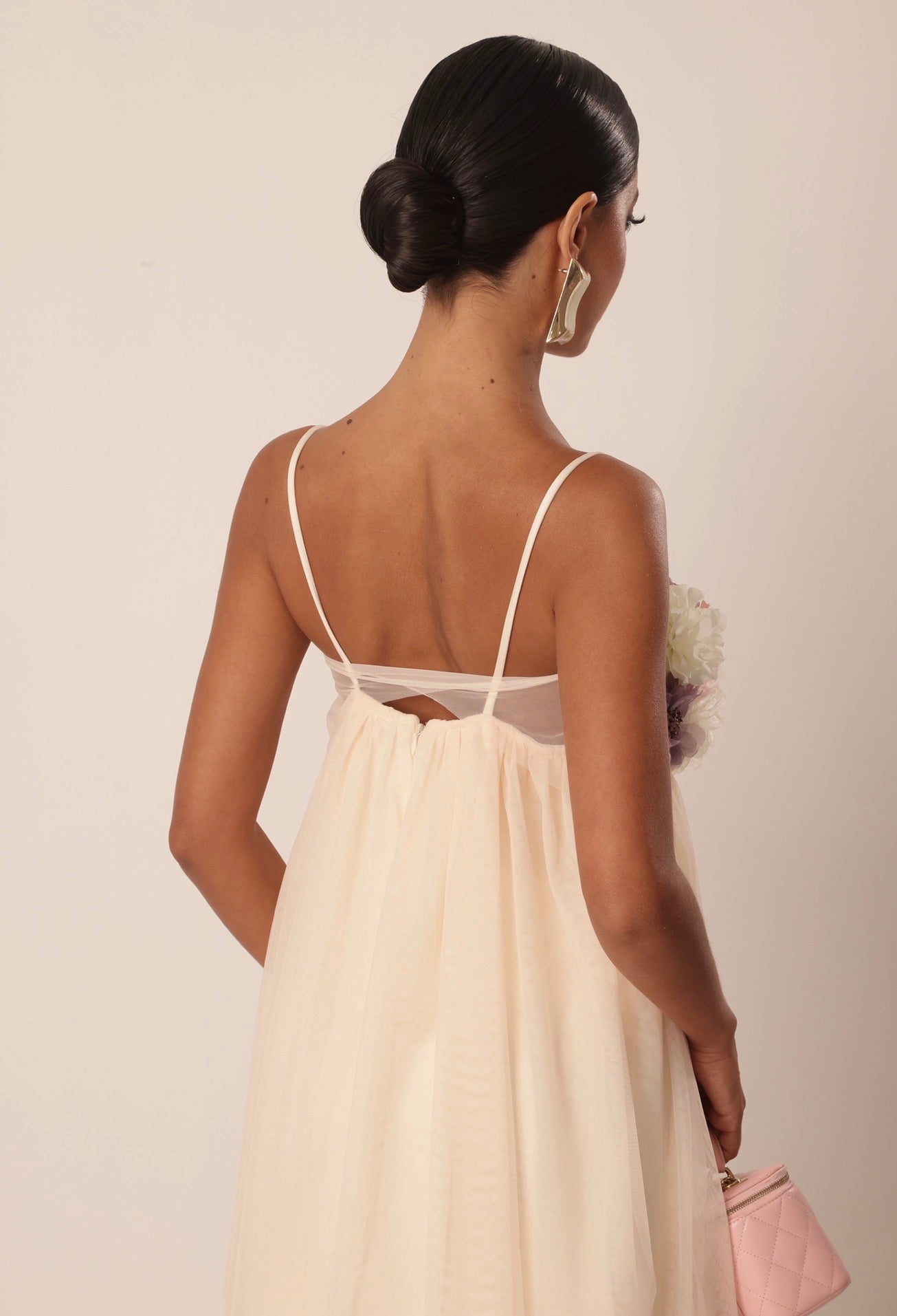 VESTITO FIORI MAIORI PANNA