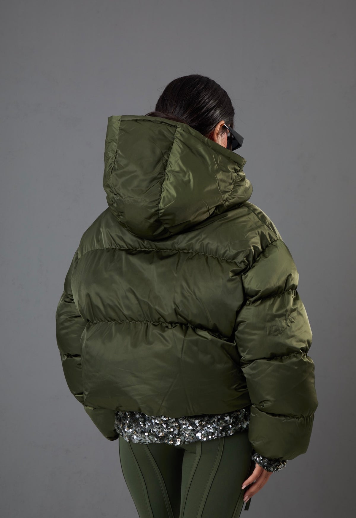 BOMBER CAPPUCCIO LENA VERDE