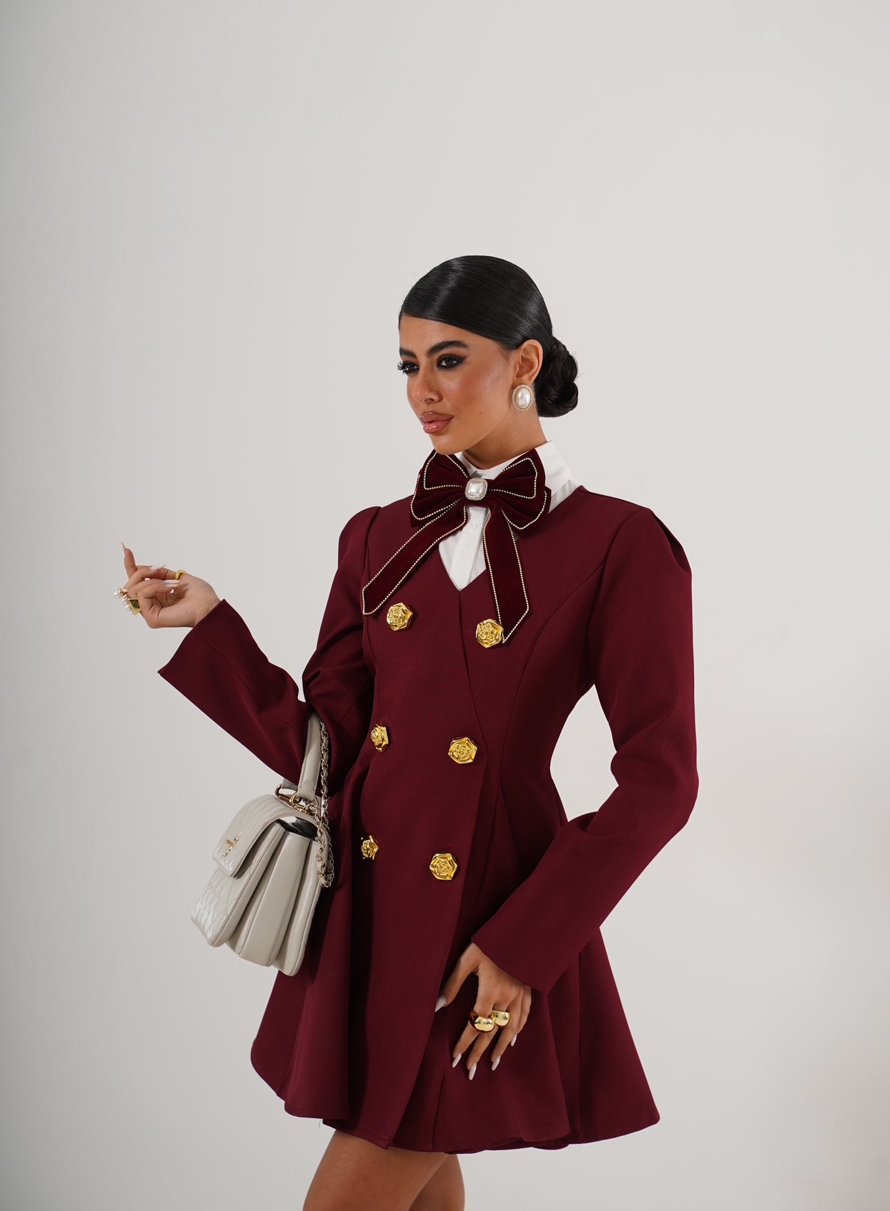 Vestito Bambolina bordeaux