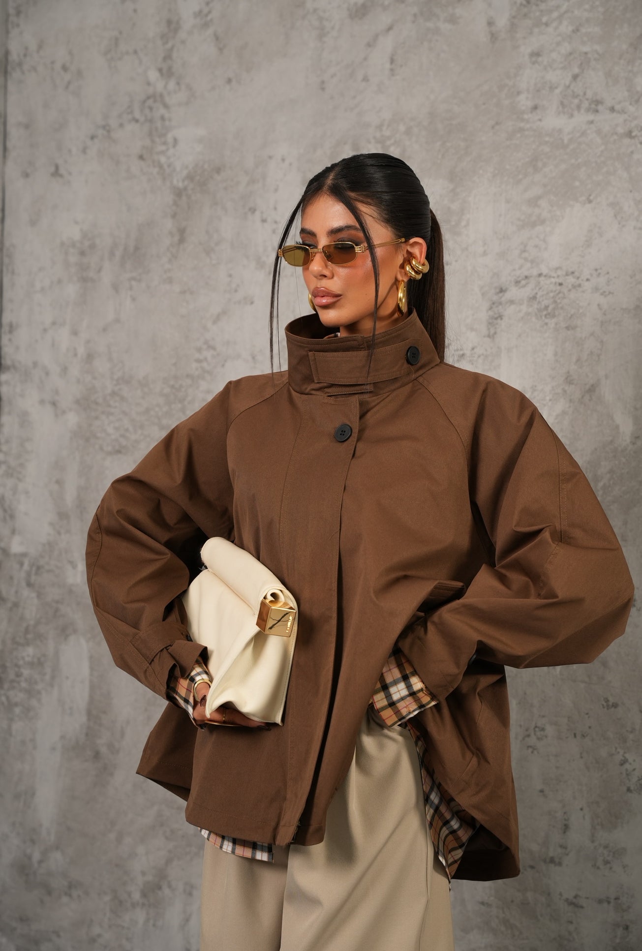 Trench Louise marrone