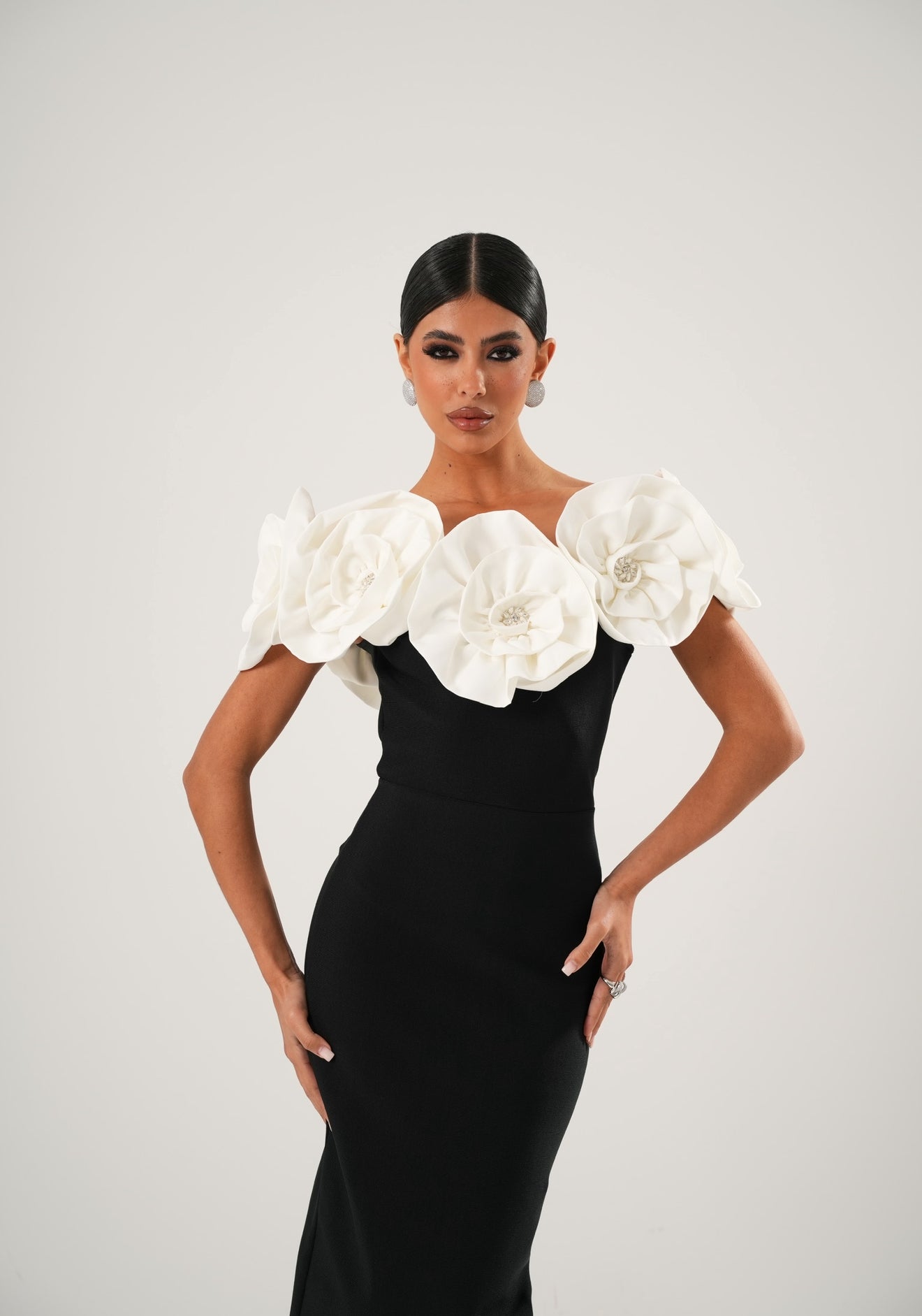 Vestito bandage Hanima nero/bianco