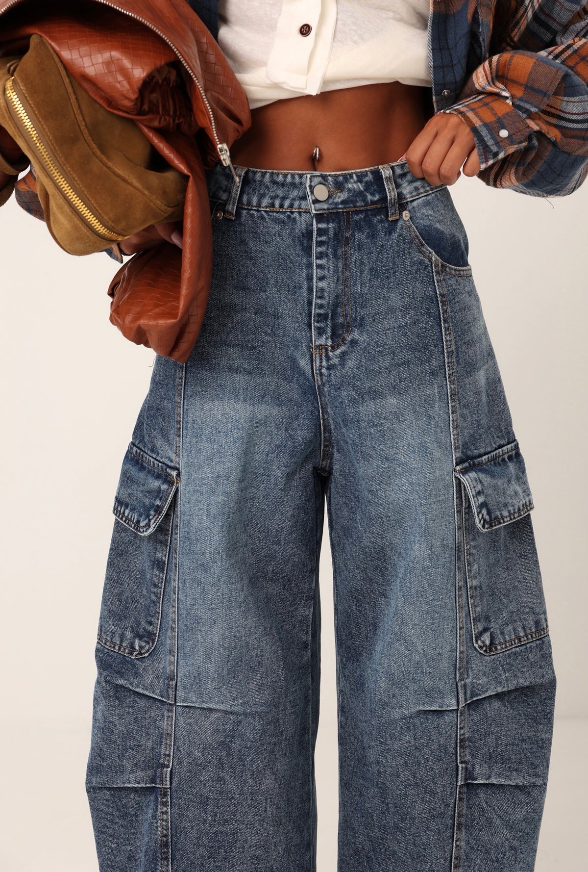CARGO SCARLETT DENIM SCURO