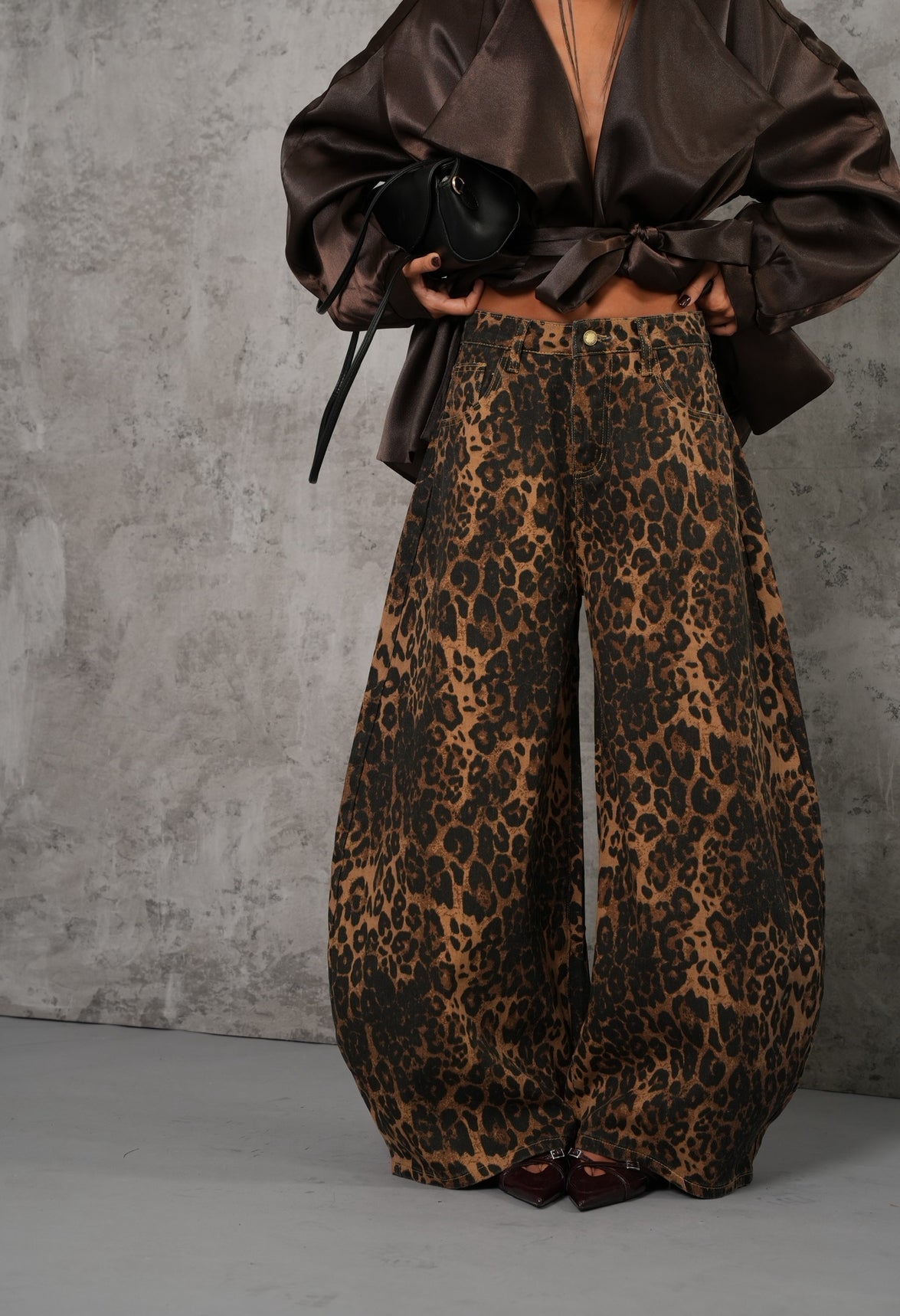 Jeans balloon Dafne leopardato