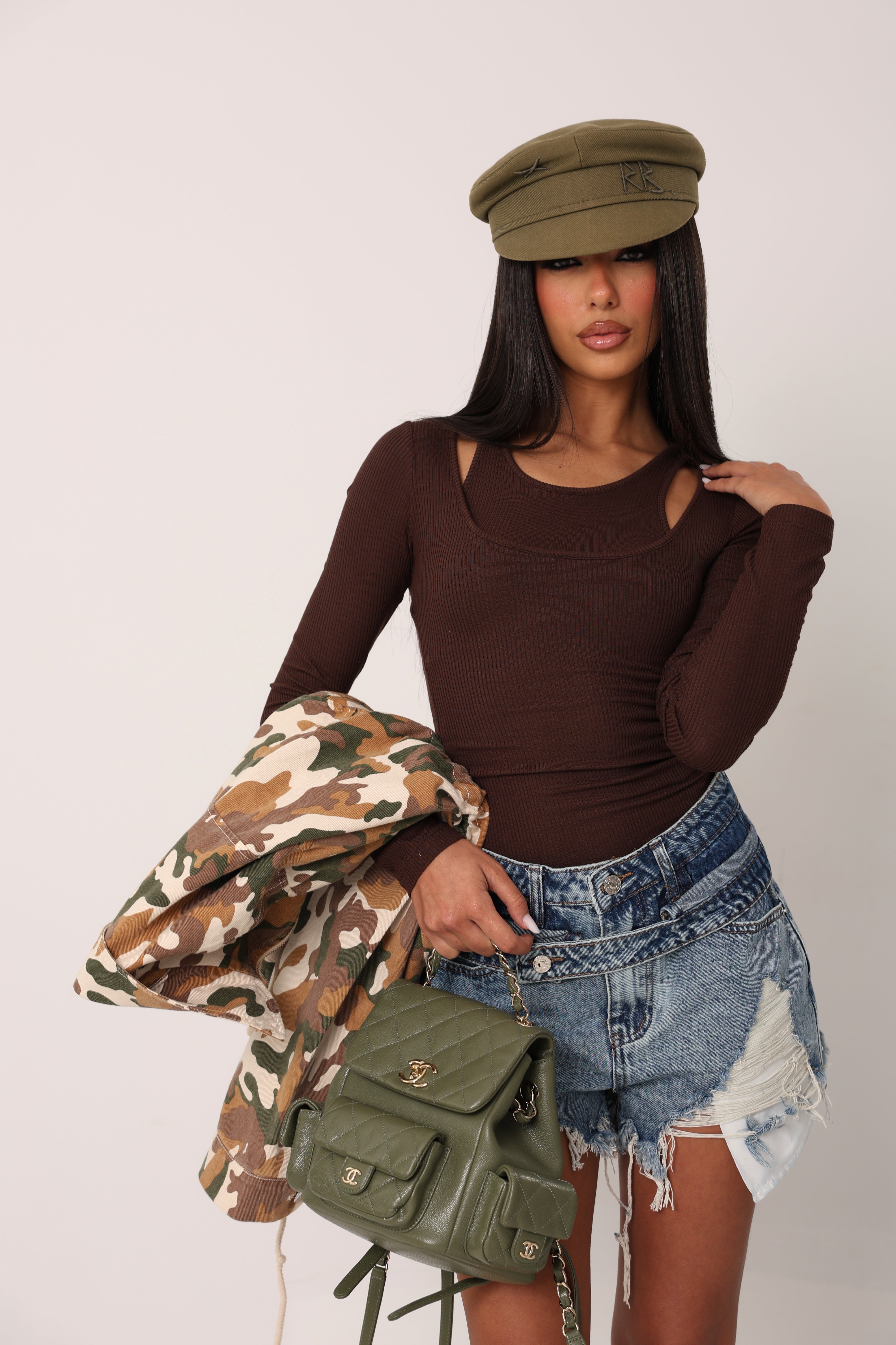 MAGLIA/CANOTTA VIVIANA MARRONE BY MARZIA MANGO