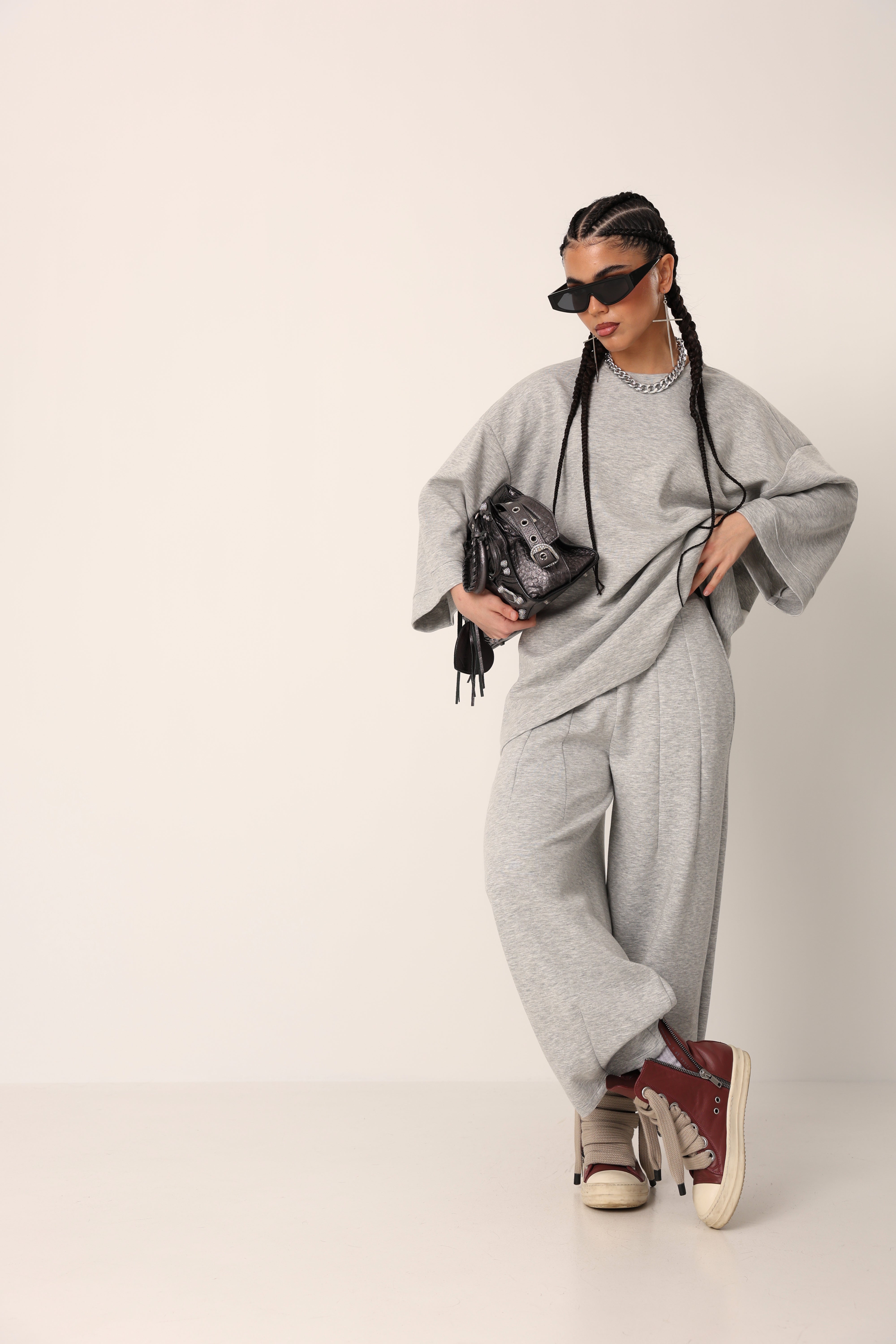 PANTALONI FRIX GRIGI