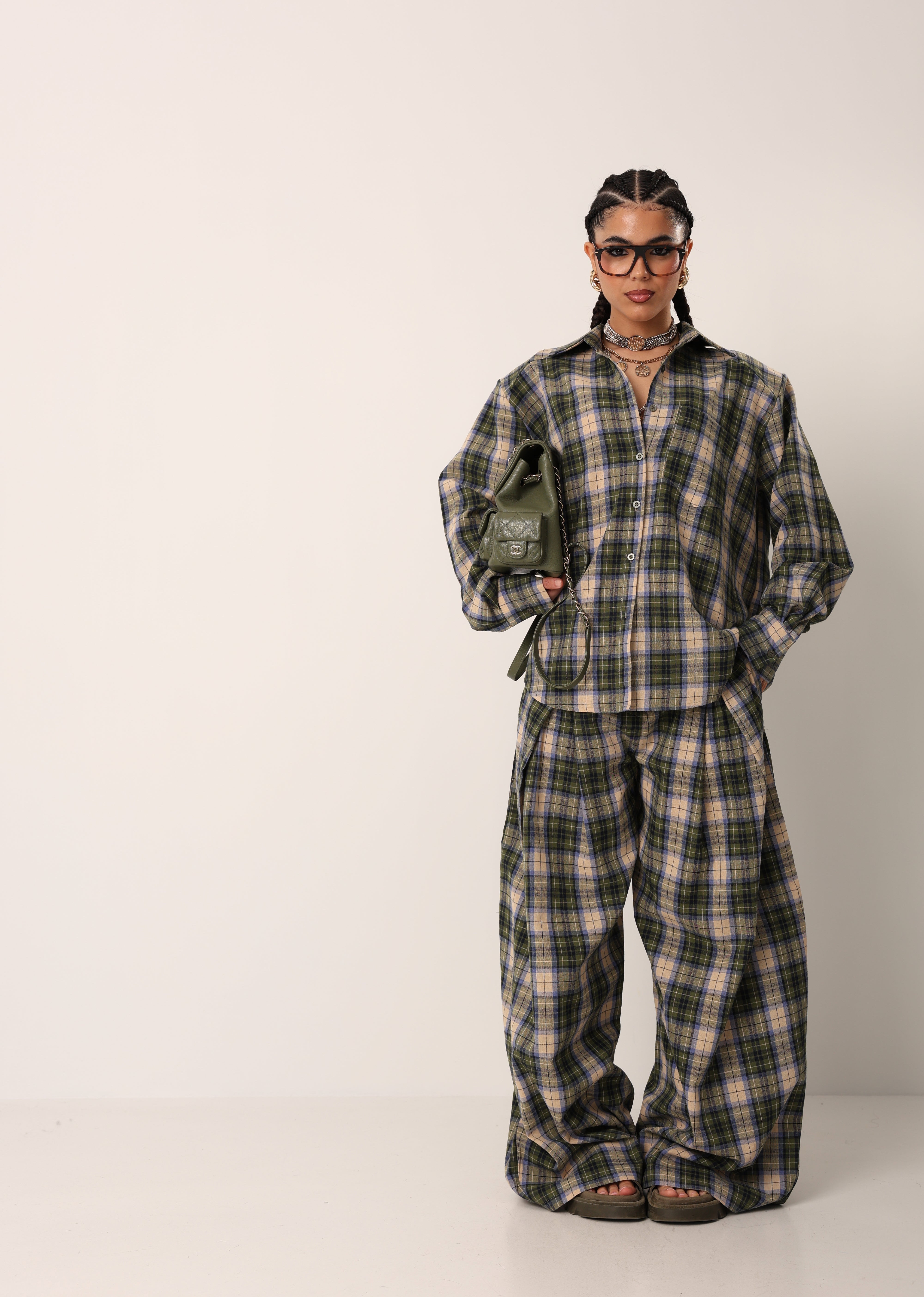 CAMICIA QUADRI MAY VERDE/PANNA