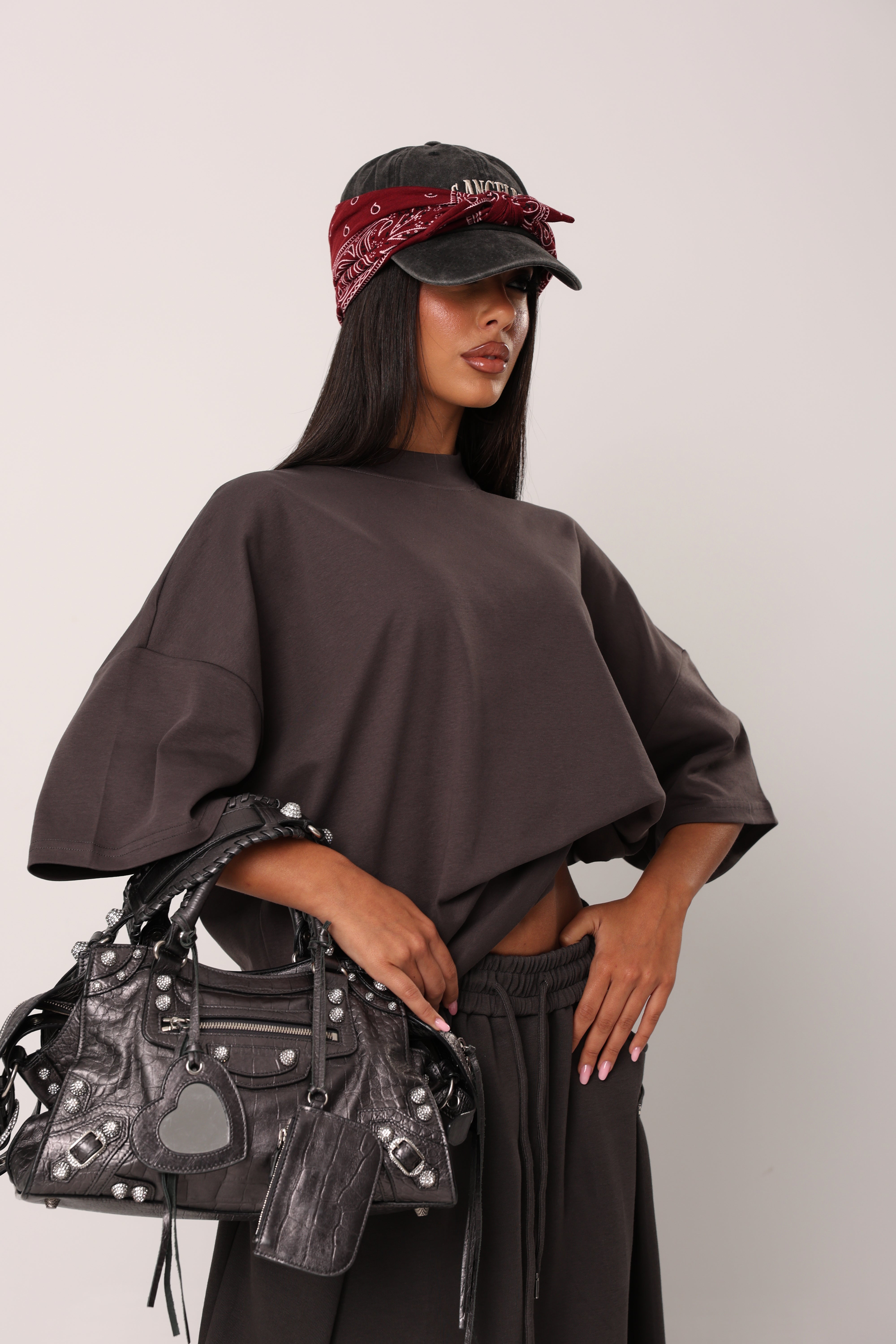 T-SHIRT OVER DANAE GRIGIA ANTRACITE