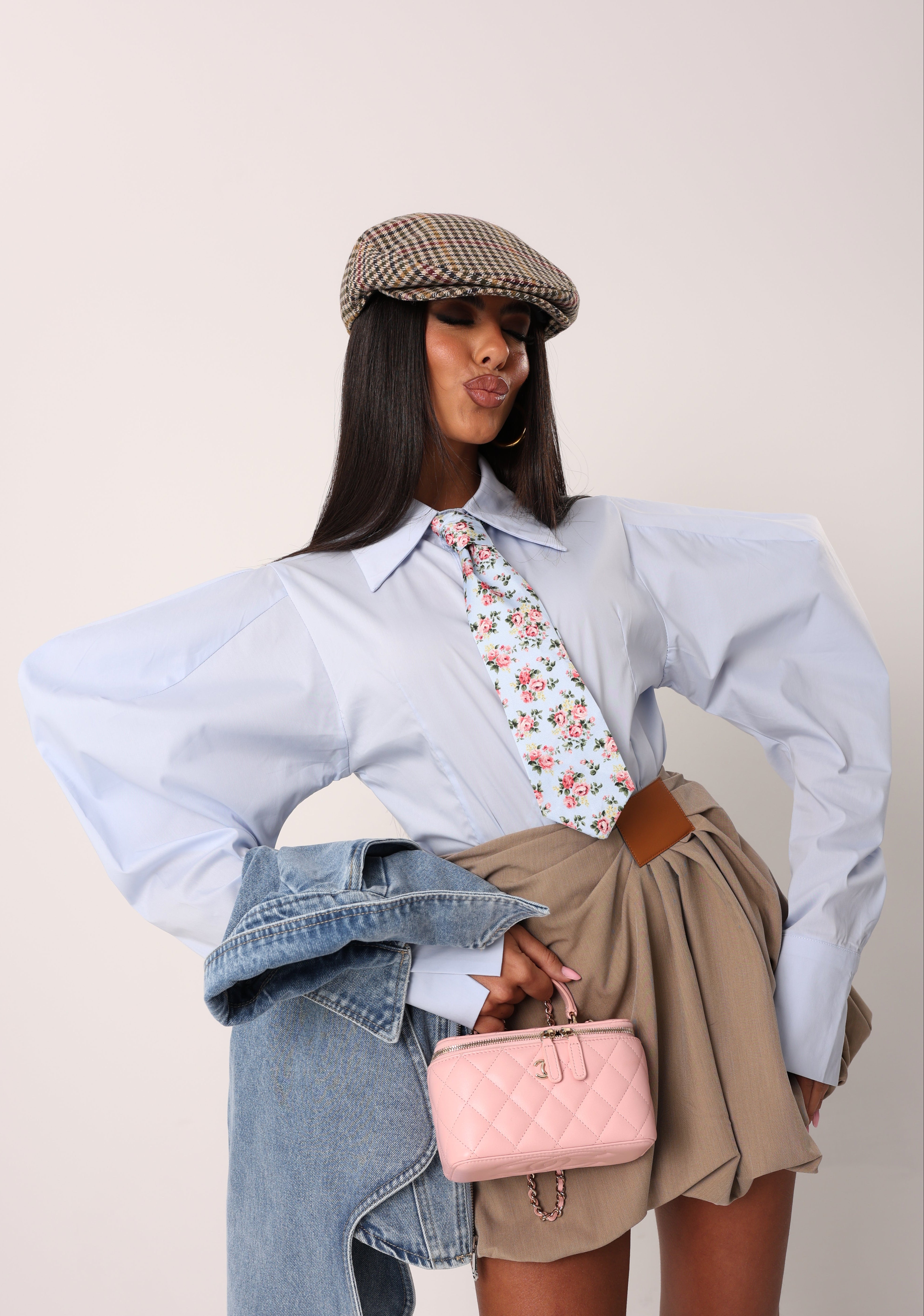 CAMICIA MANICHE SBUFFO LUSSI AZZURRA