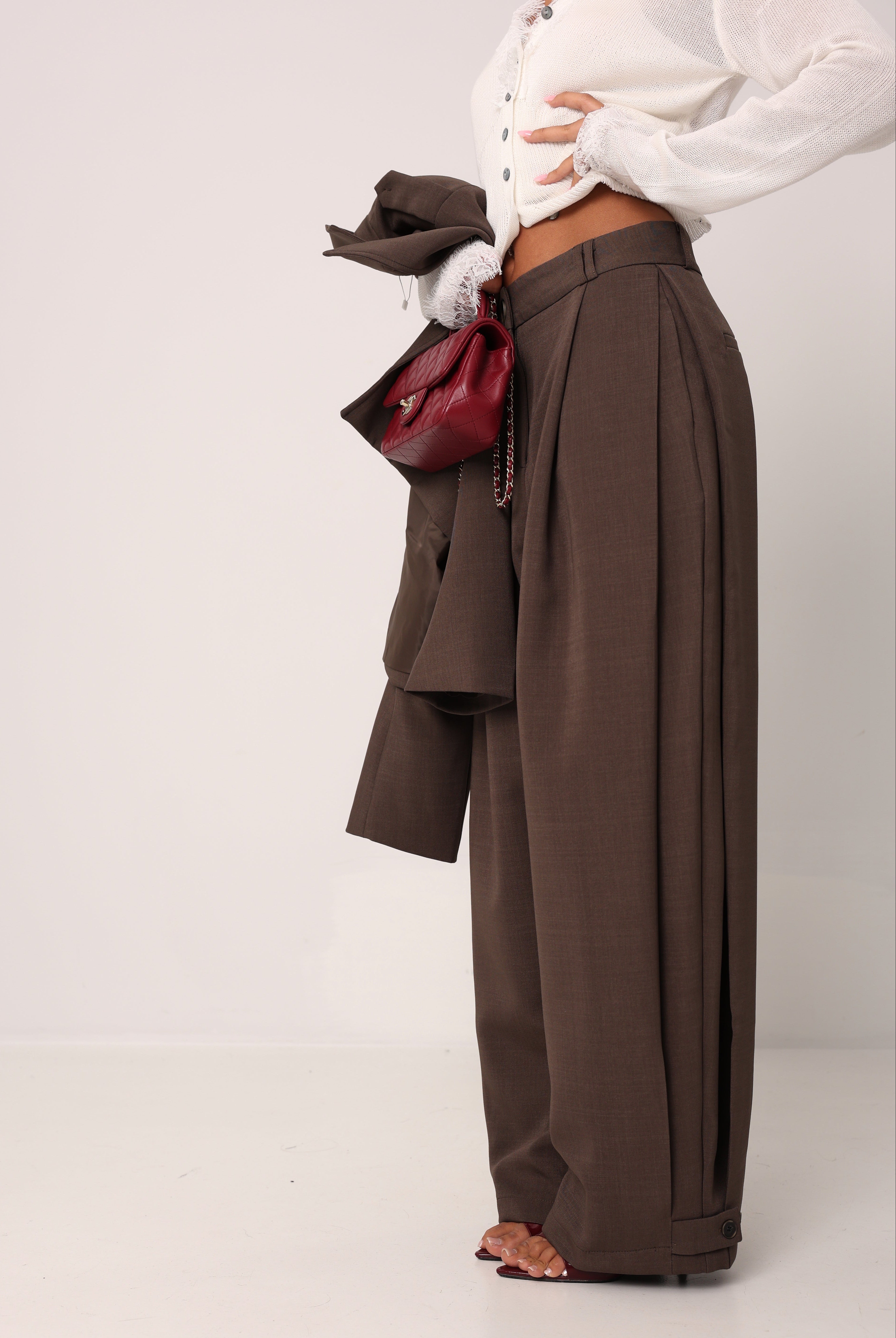 PANTALONI PINCES JESHUA CHOCO