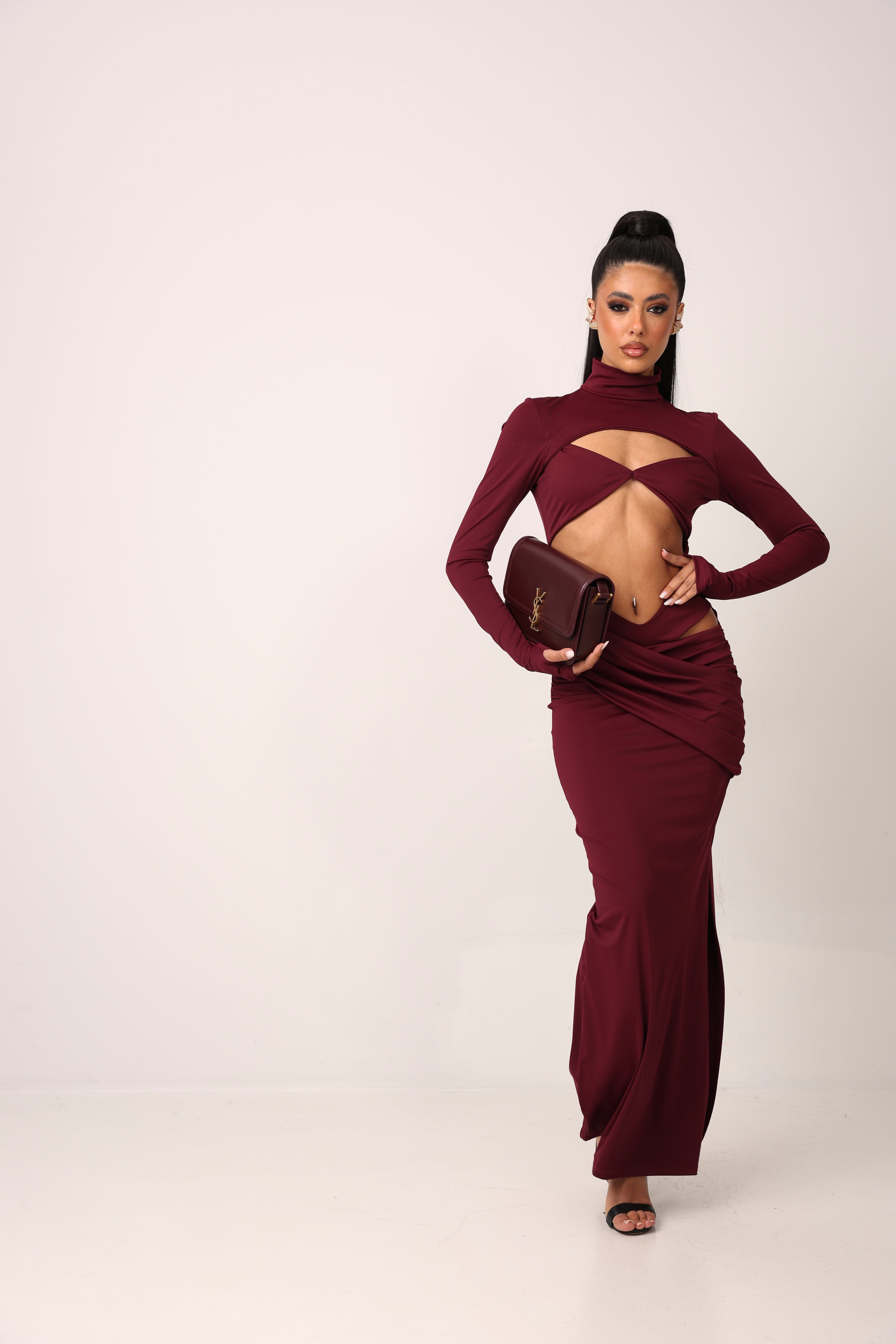 VESTITO JERMANA BORDEAUX