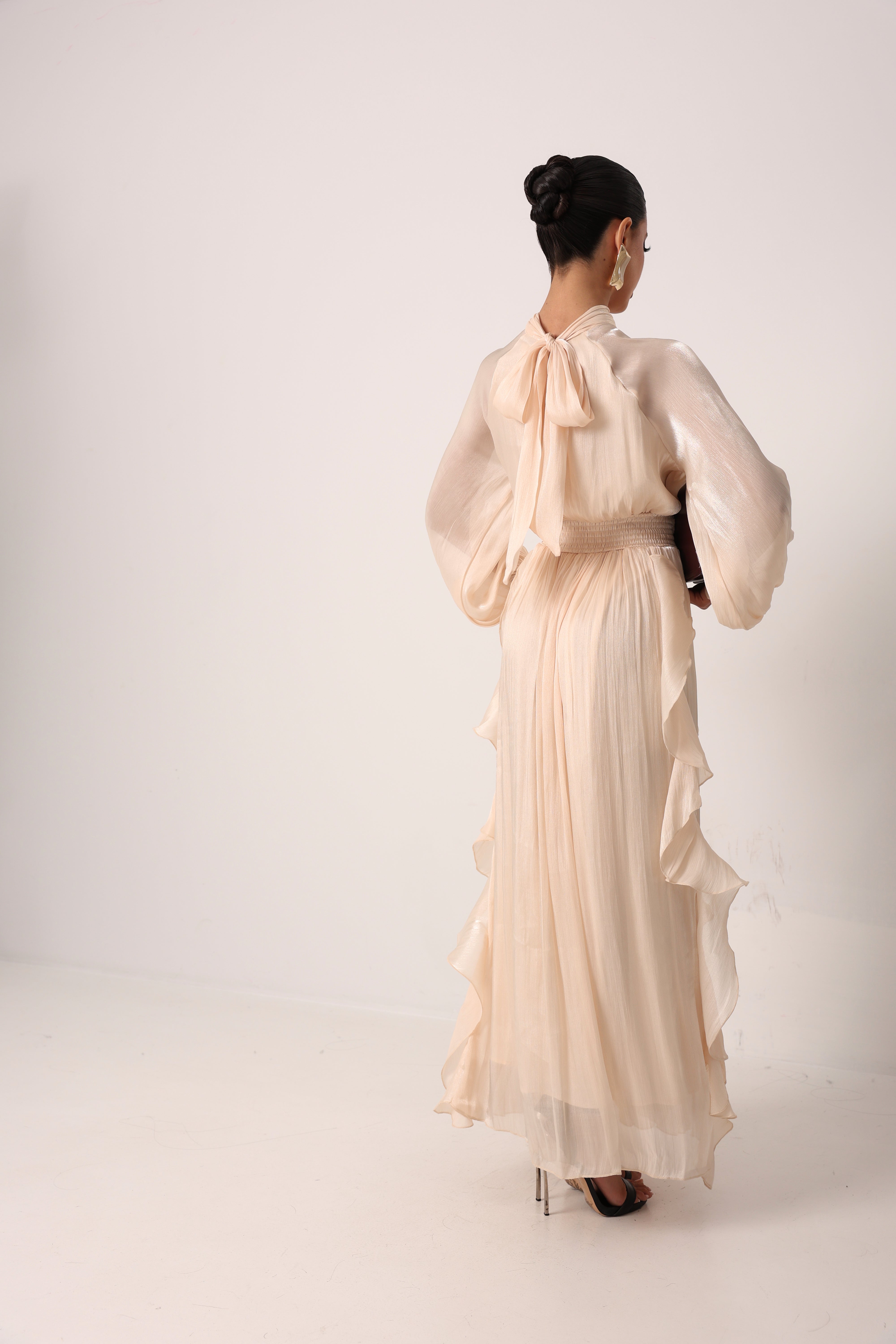 VESTITO SATINATO NADIA CHAMPAGNE