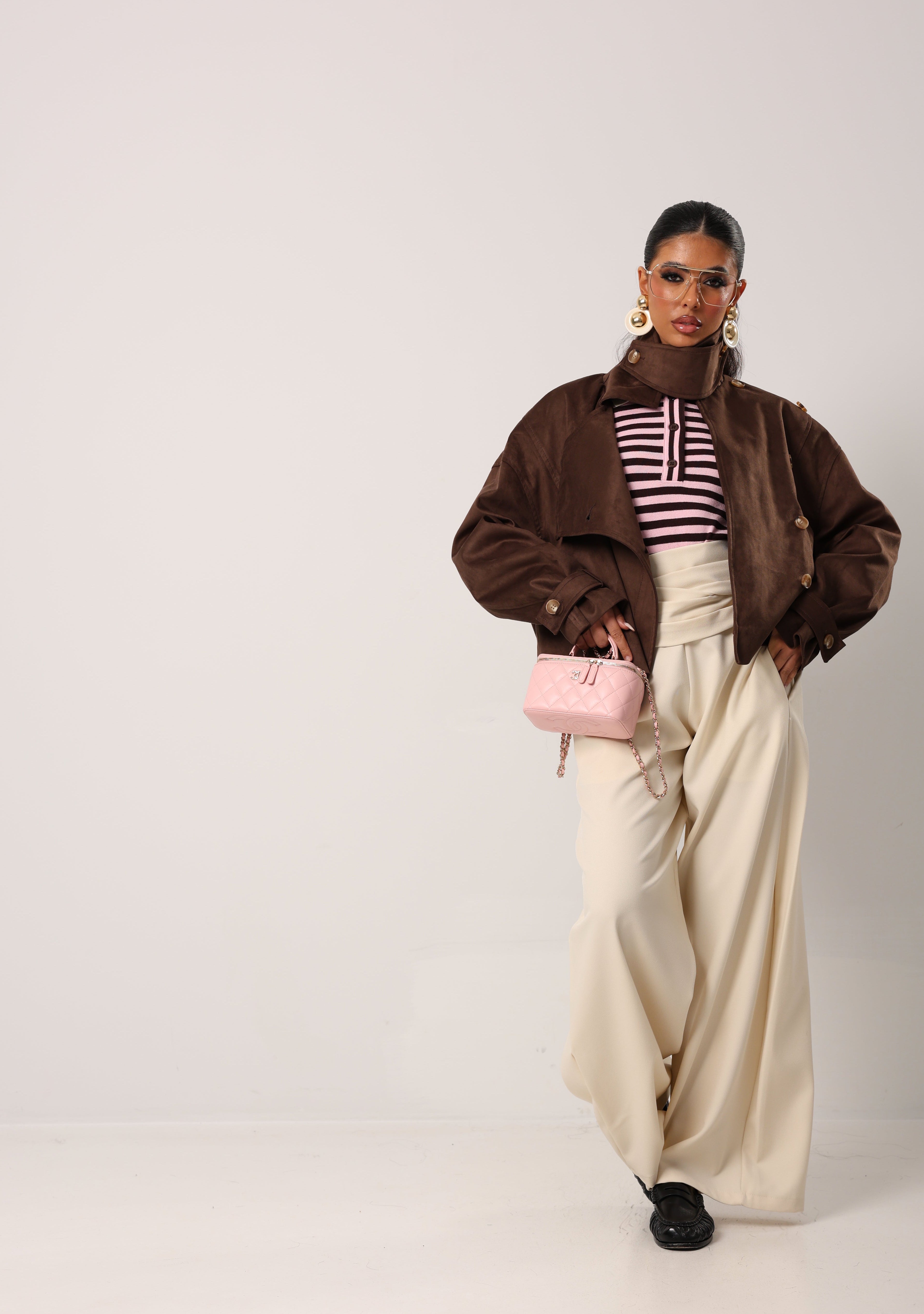 GIACCA ECOCAMOSCIO ELON MARRONE BY LUMINA