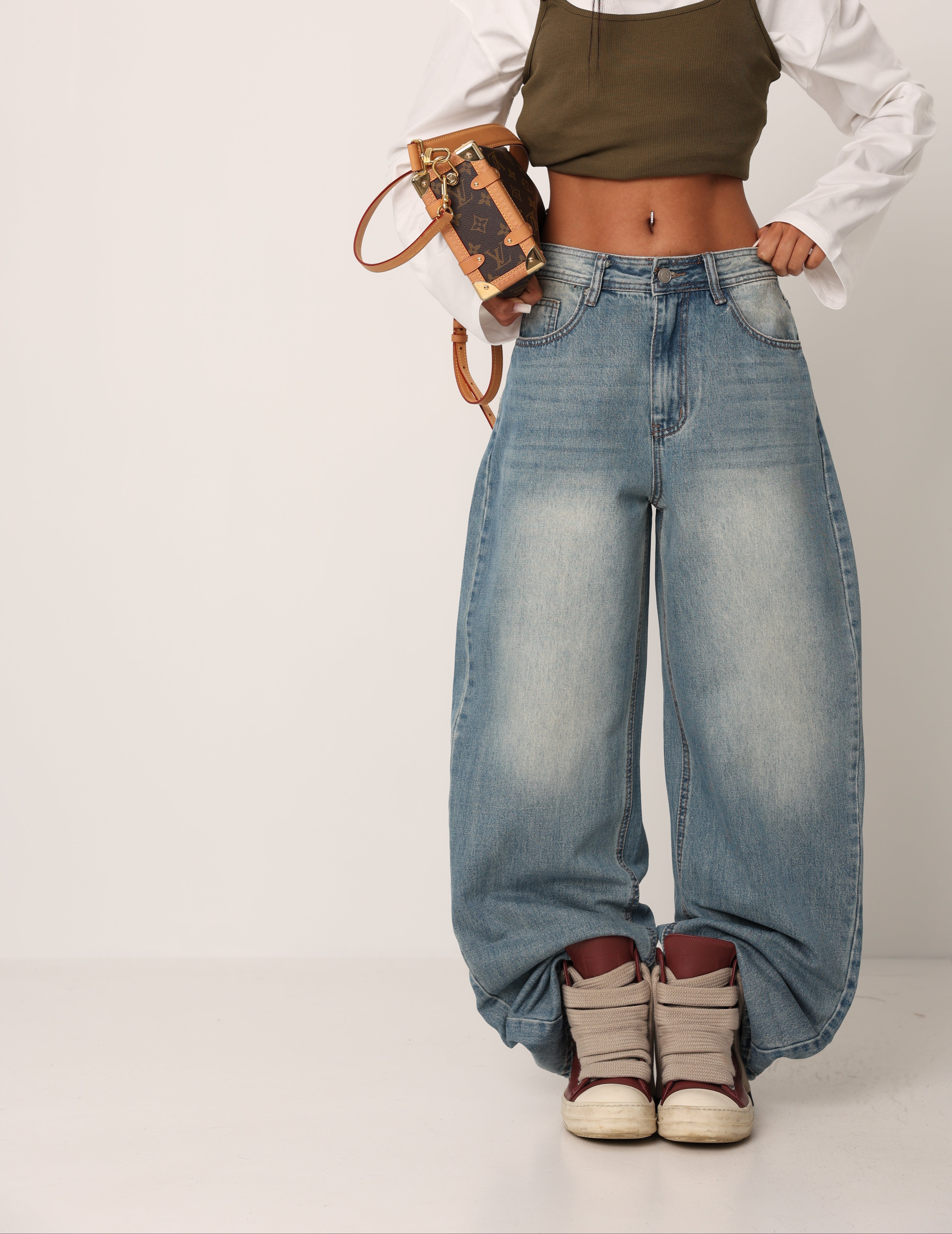 JEANS CINTURINI MARJORY DENIM MEDIO