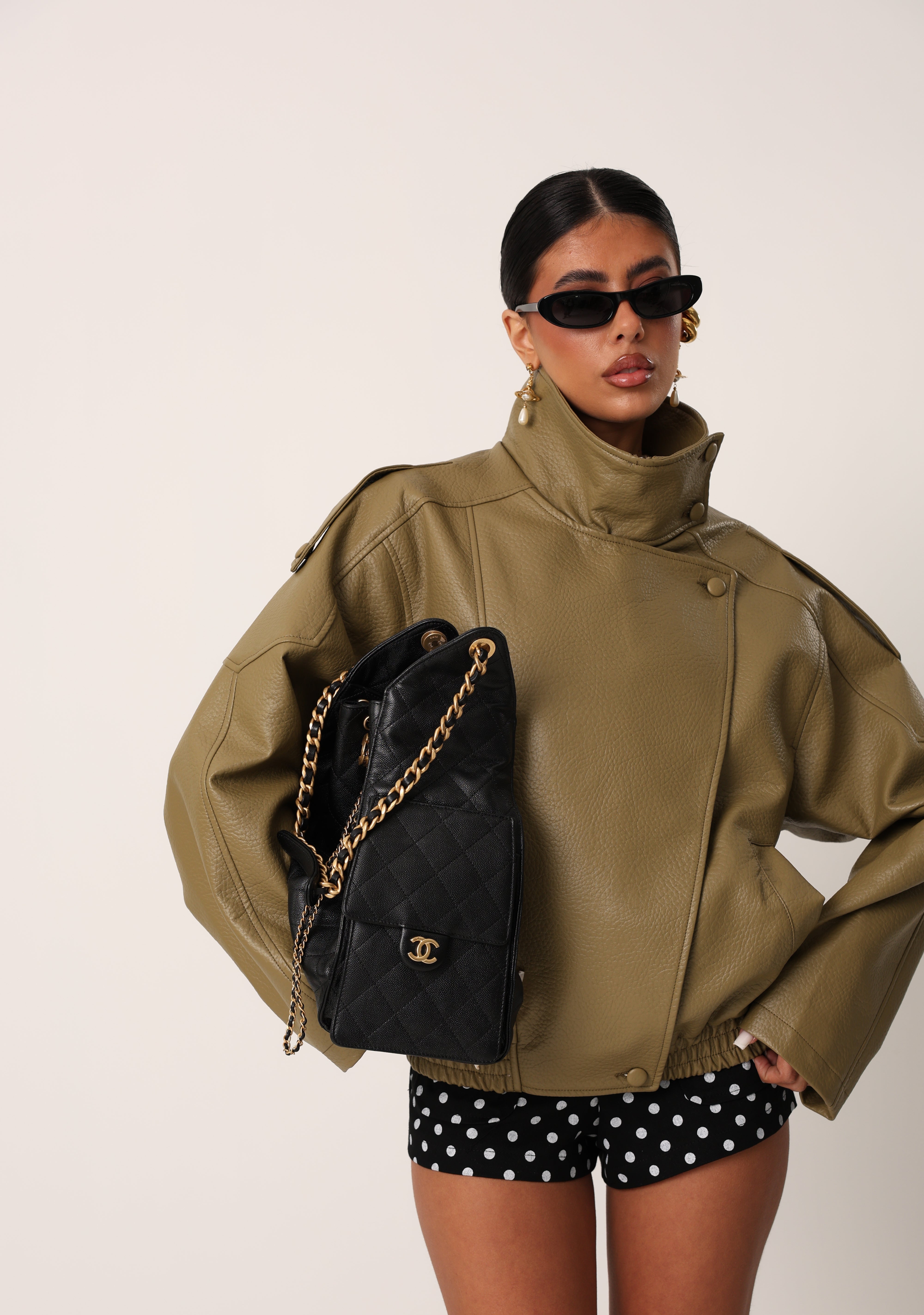 GIUBBINO ECOPELLE RUYA VERDE OLIVA