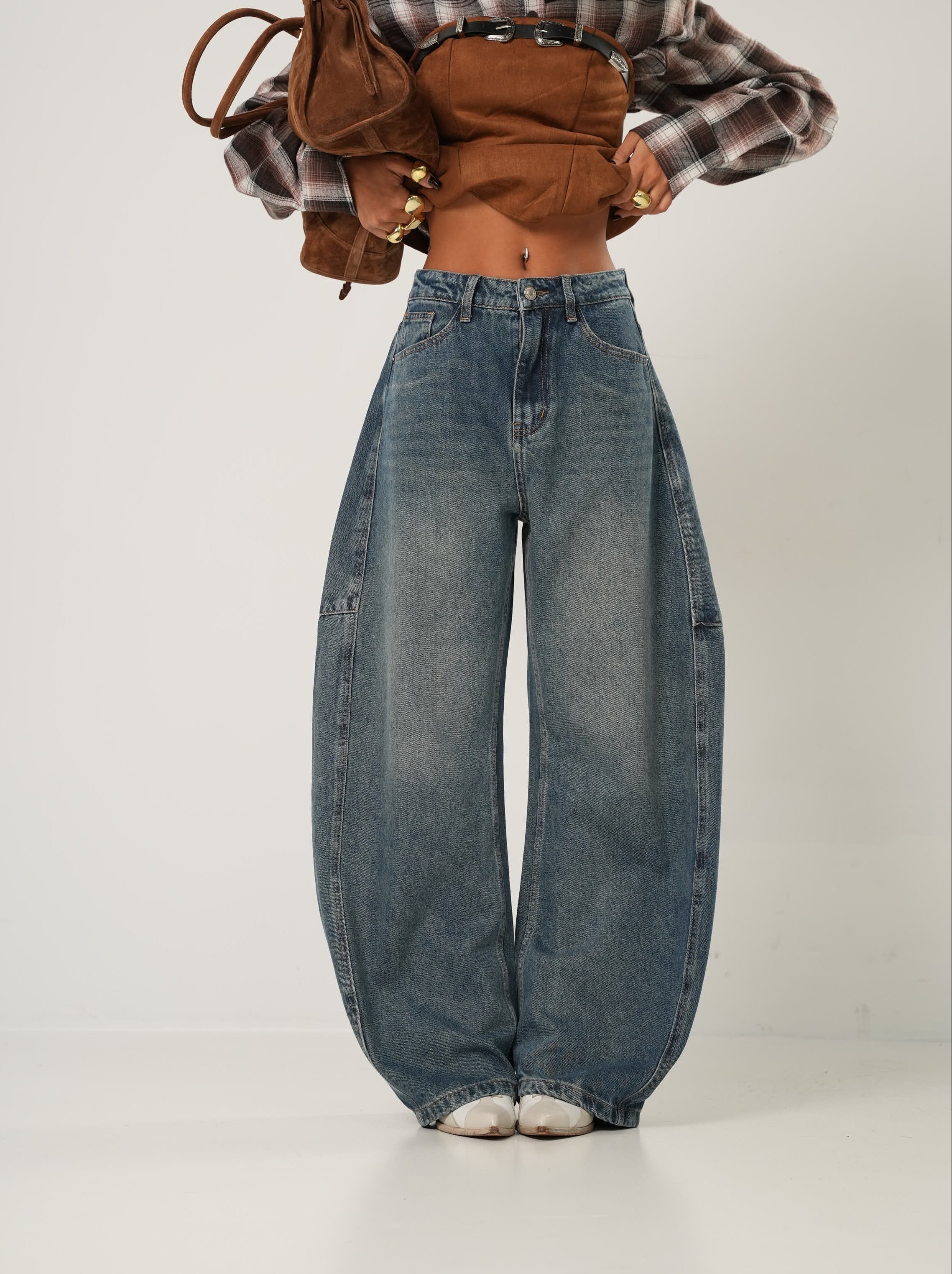 JEANS BALLOON ERYN DENIM SCURO