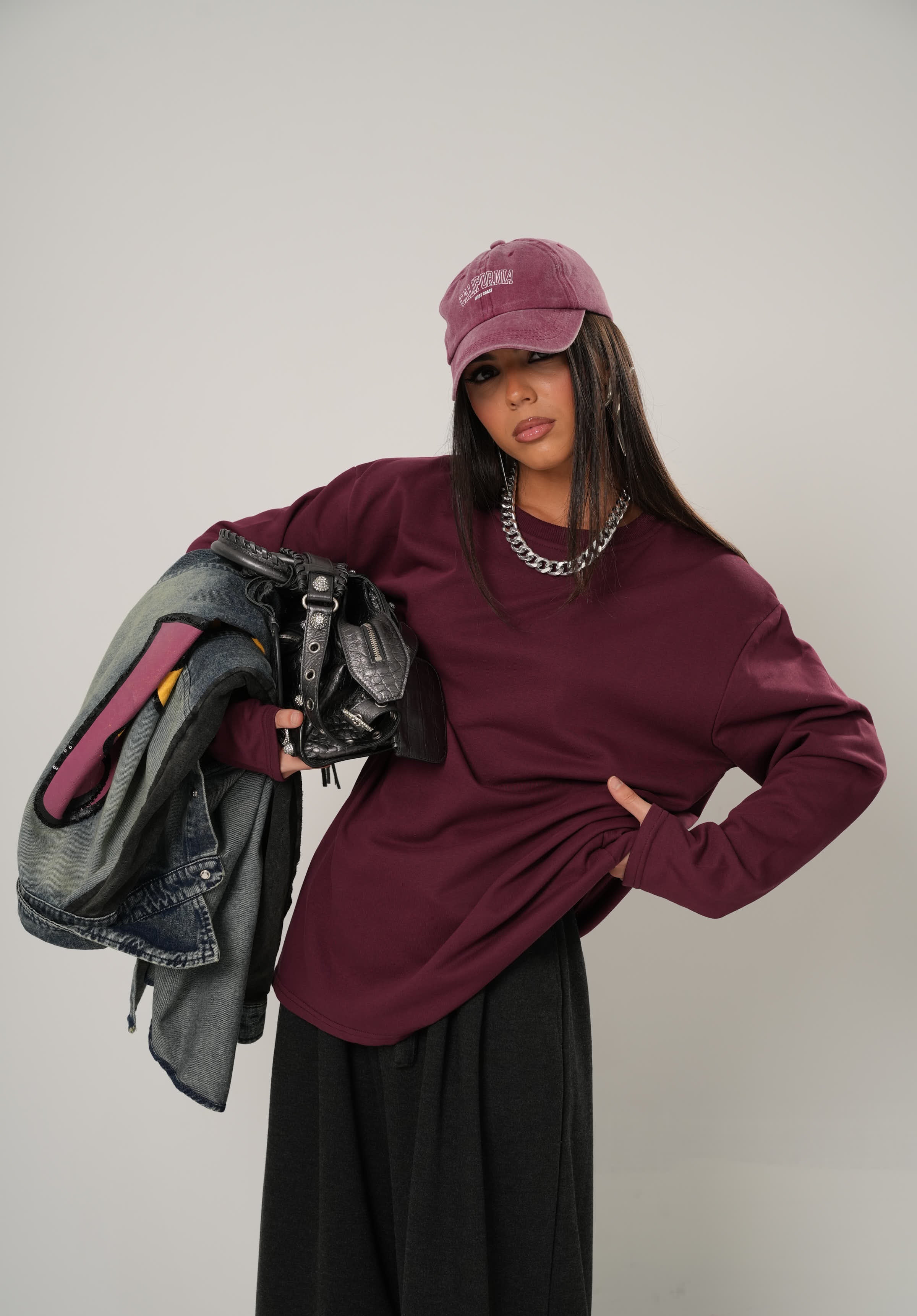 MAGLIA SPALLINE MAIKA BORDEAUX