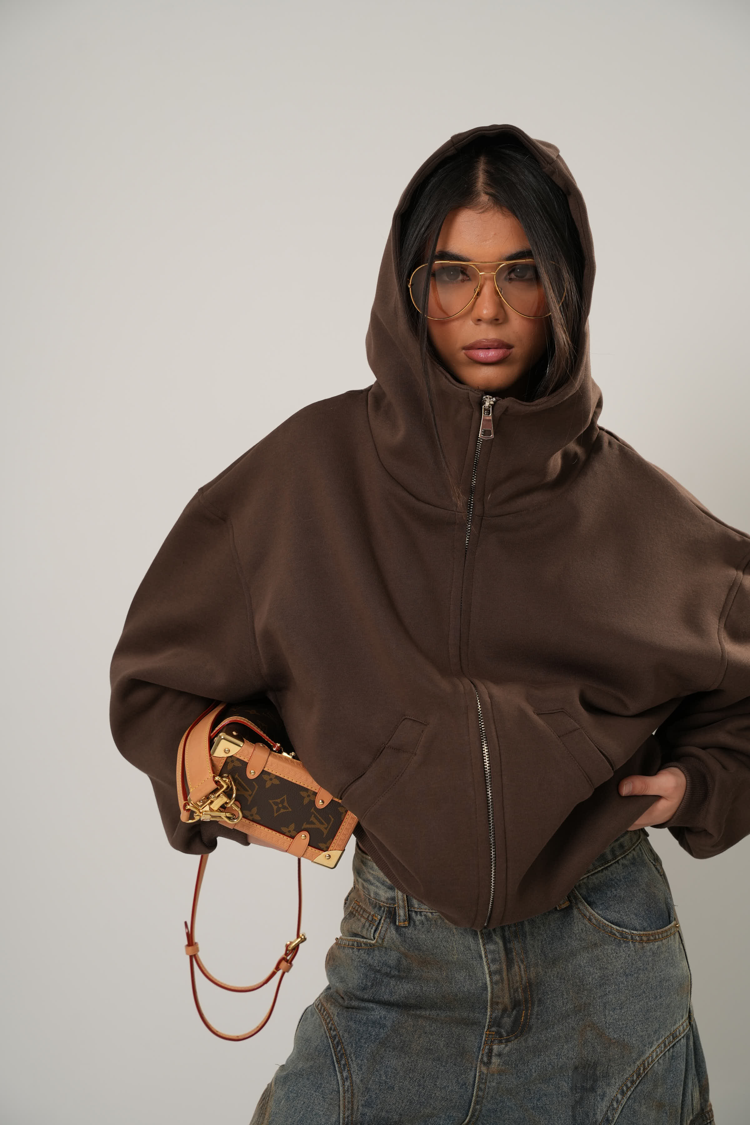 FELPA OVERSIZE MIRAGE MARRONE