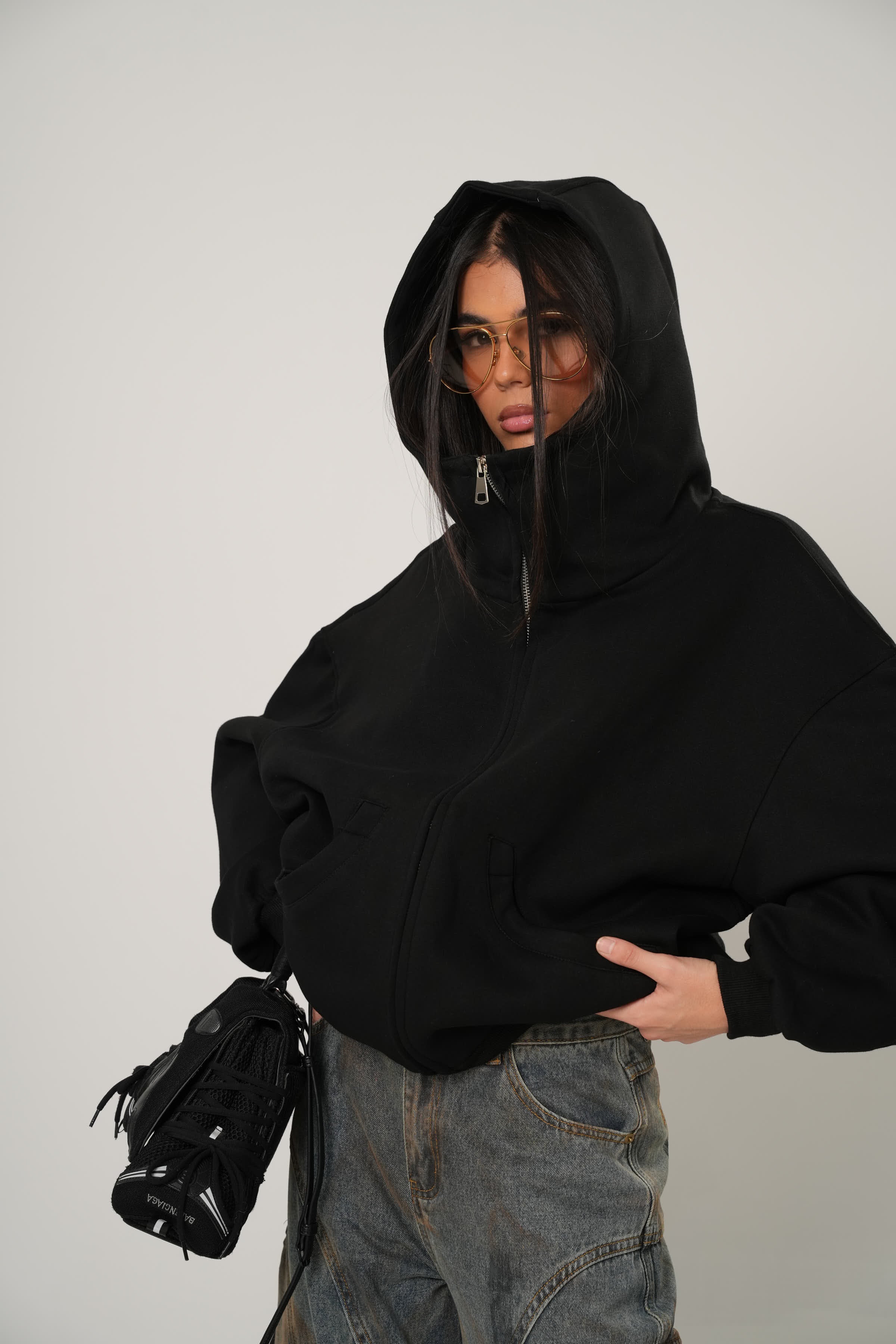 FELPA OVERSIZE MIRAGE NERA