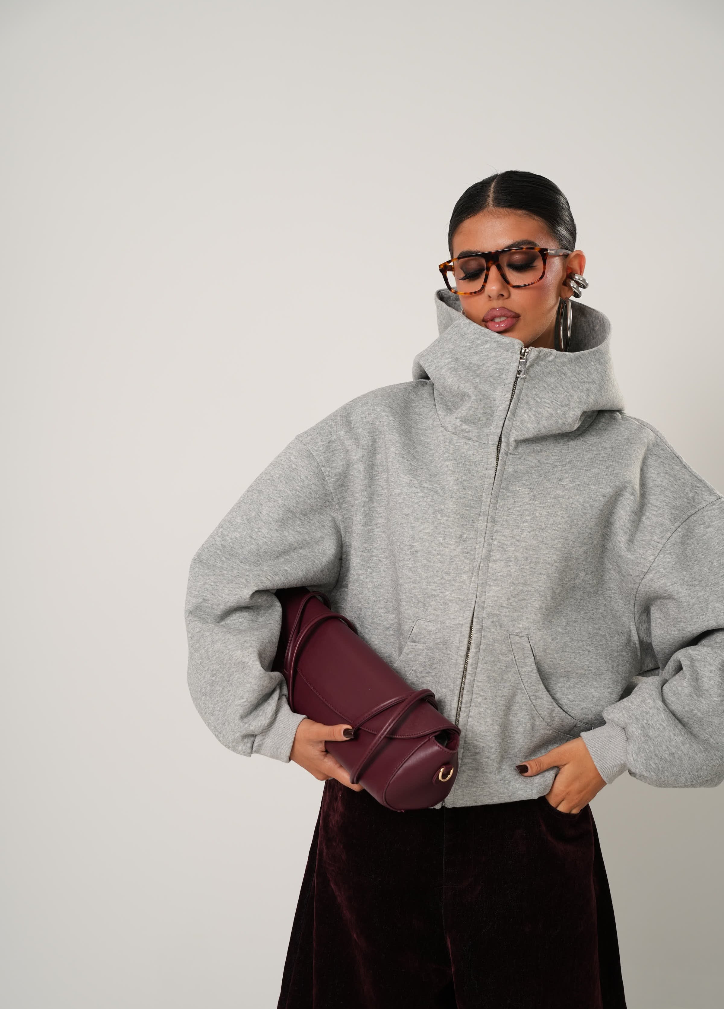 FELPA OVERSIZE MIRAGE GRIGIA