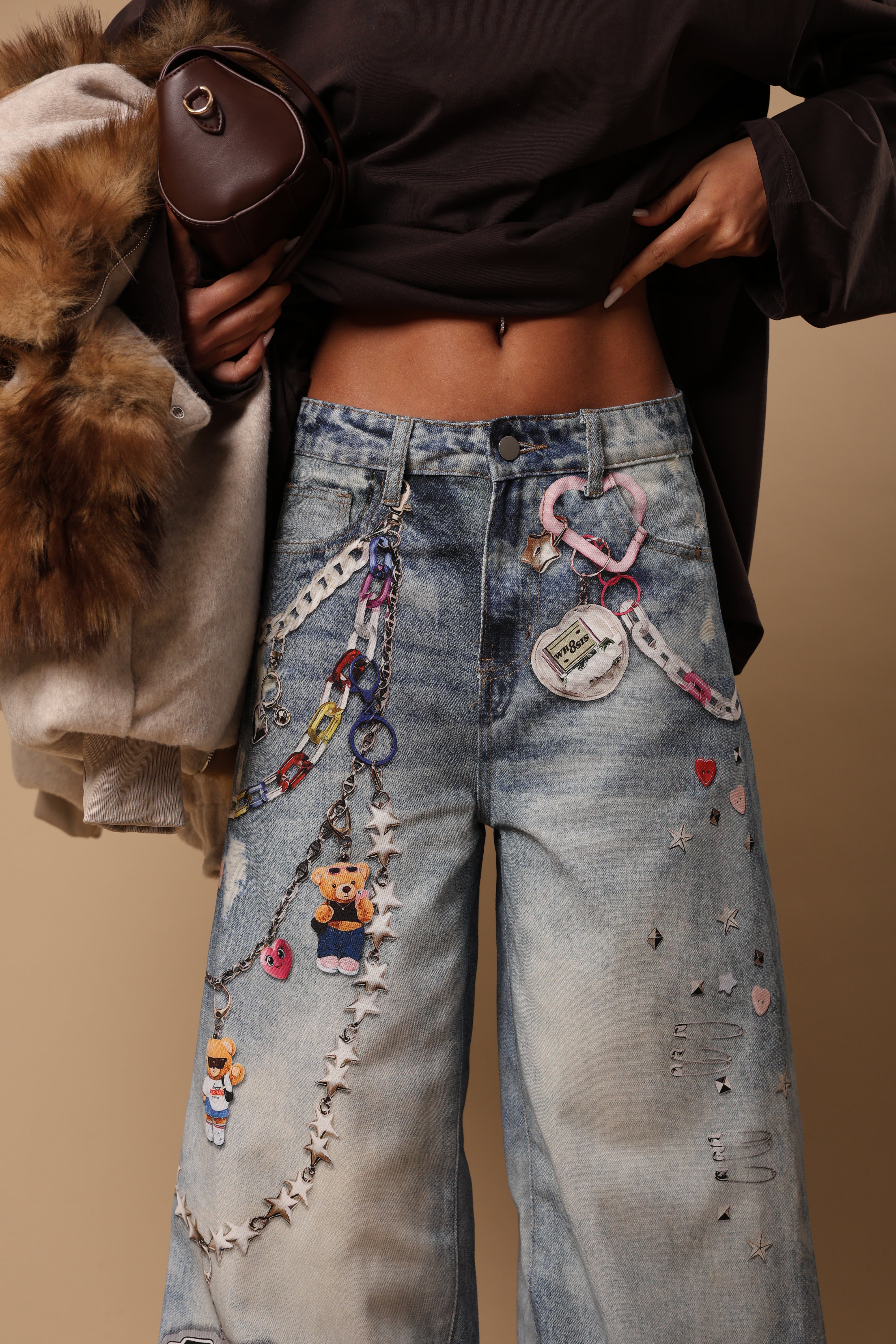 JEANS CATENE IRMA DENIM CHIARO